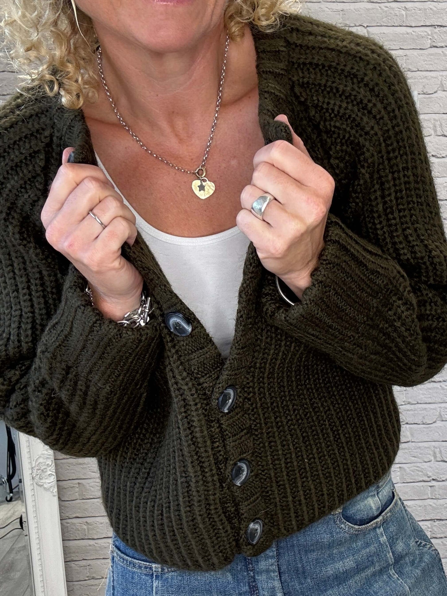 Suki Cardigan | Deep Olive