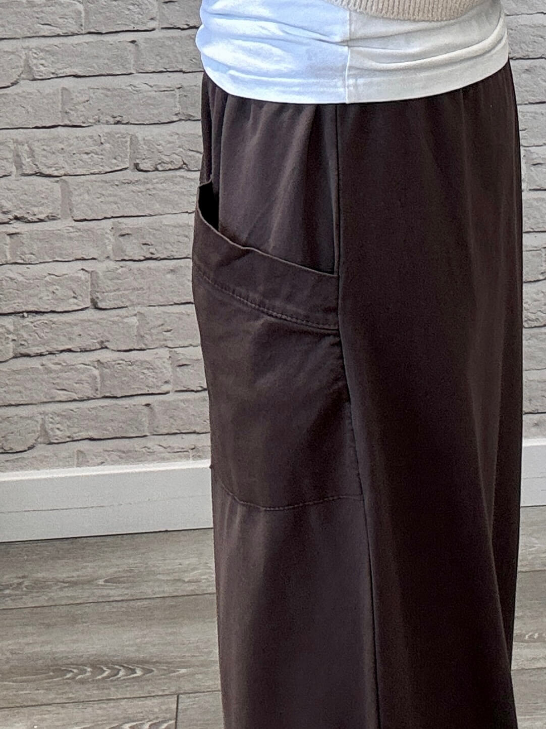 Etta Front Pocket Cocoon Pants | Chocolate