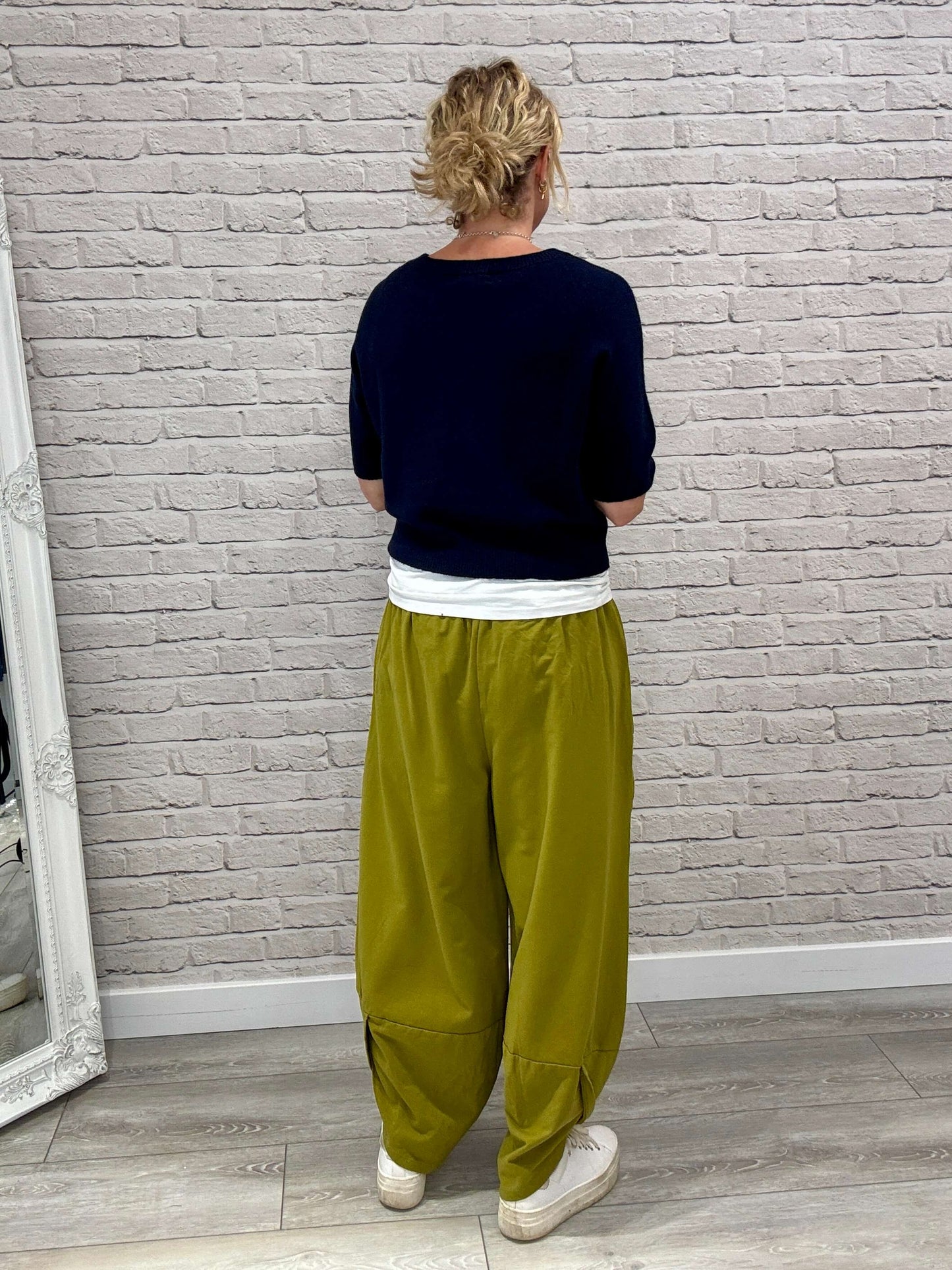 Etta Front Pocket Cocoon Pants | Pistachio