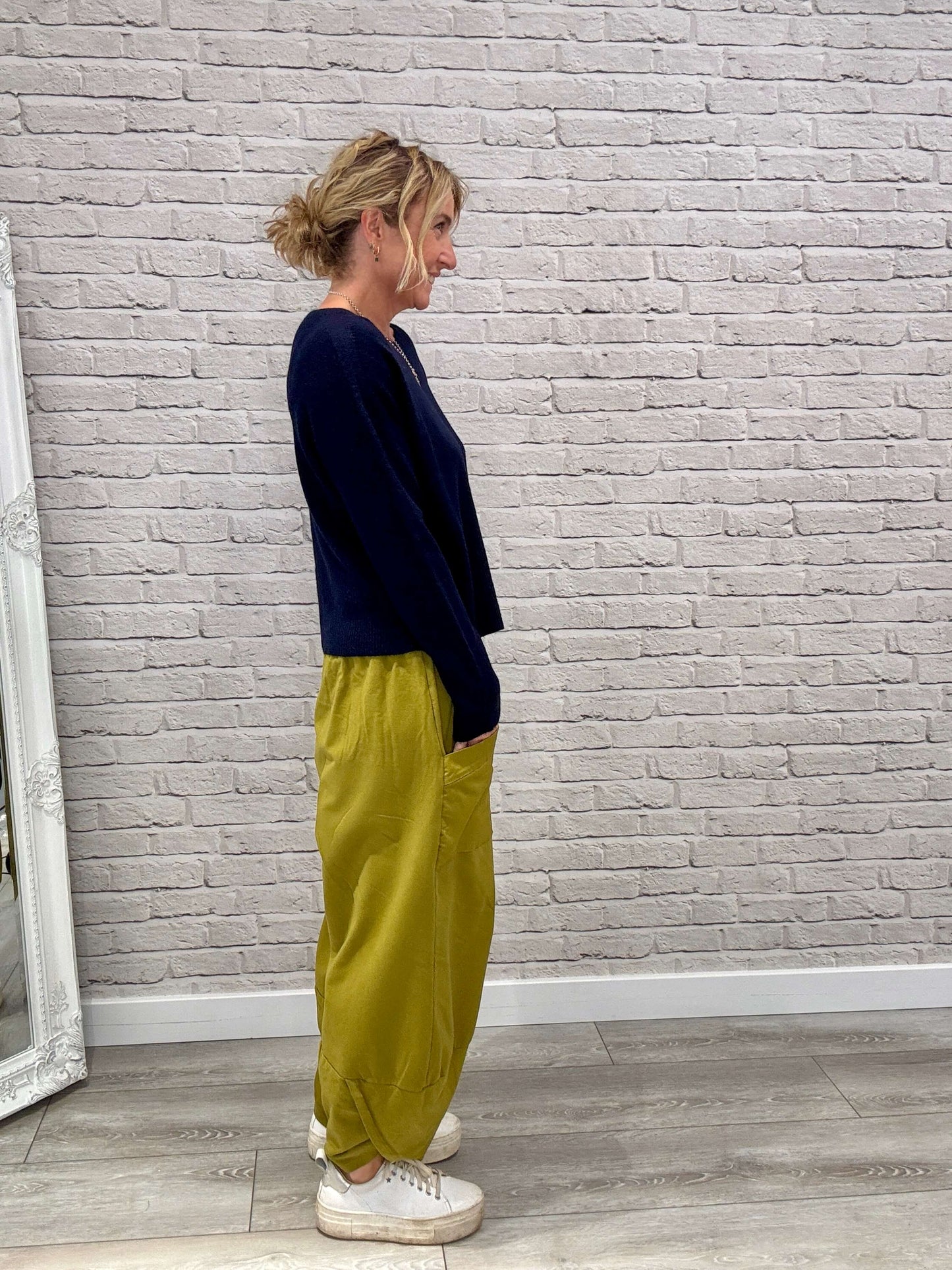 Etta Front Pocket Cocoon Pants | Pistachio