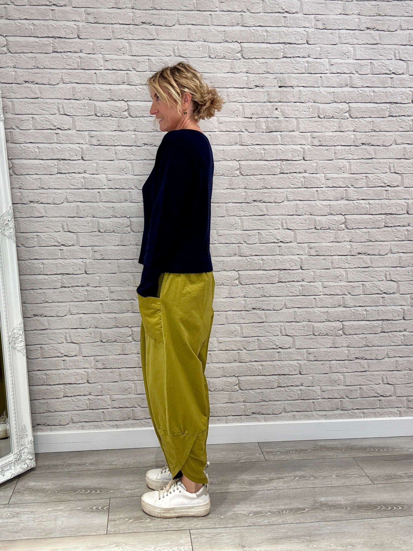 Etta Front Pocket Cocoon Pants | Pistachio