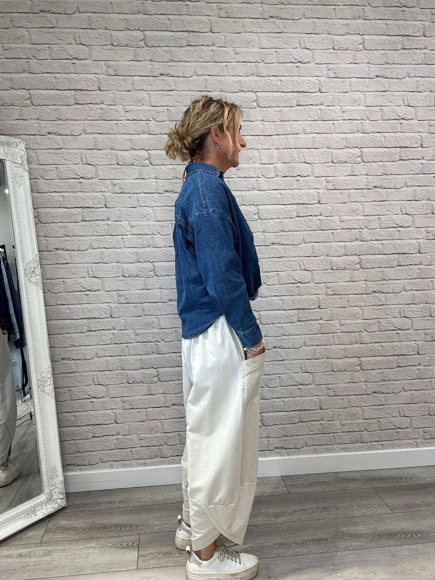 Etta Front Pocket Cocoon Pants | Stone