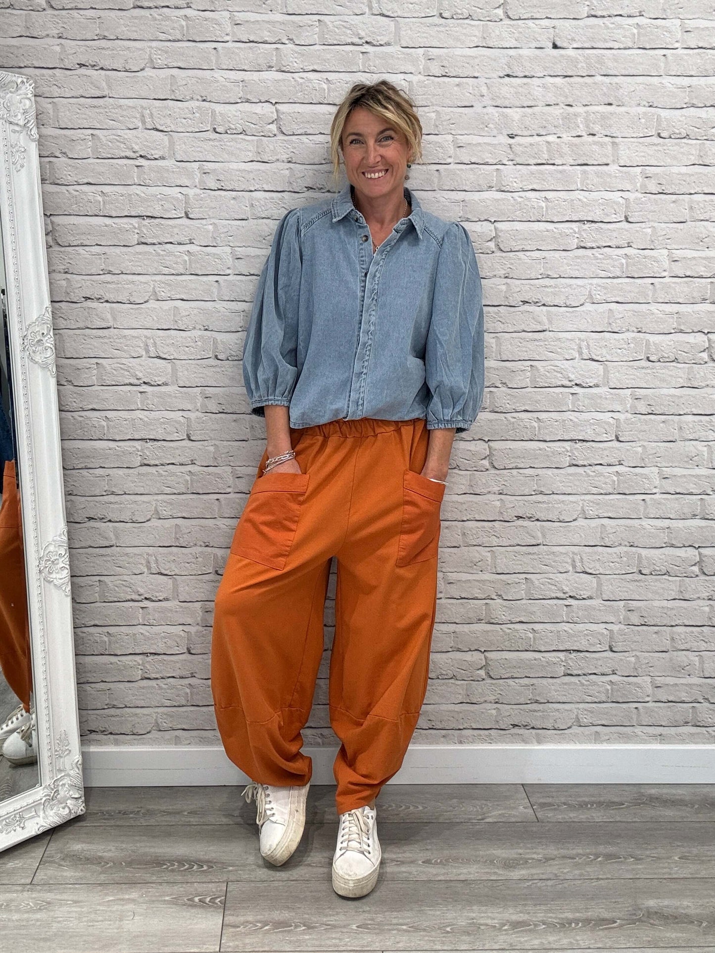 Etta Front Pocket Cocoon Pants | Burnt Orange
