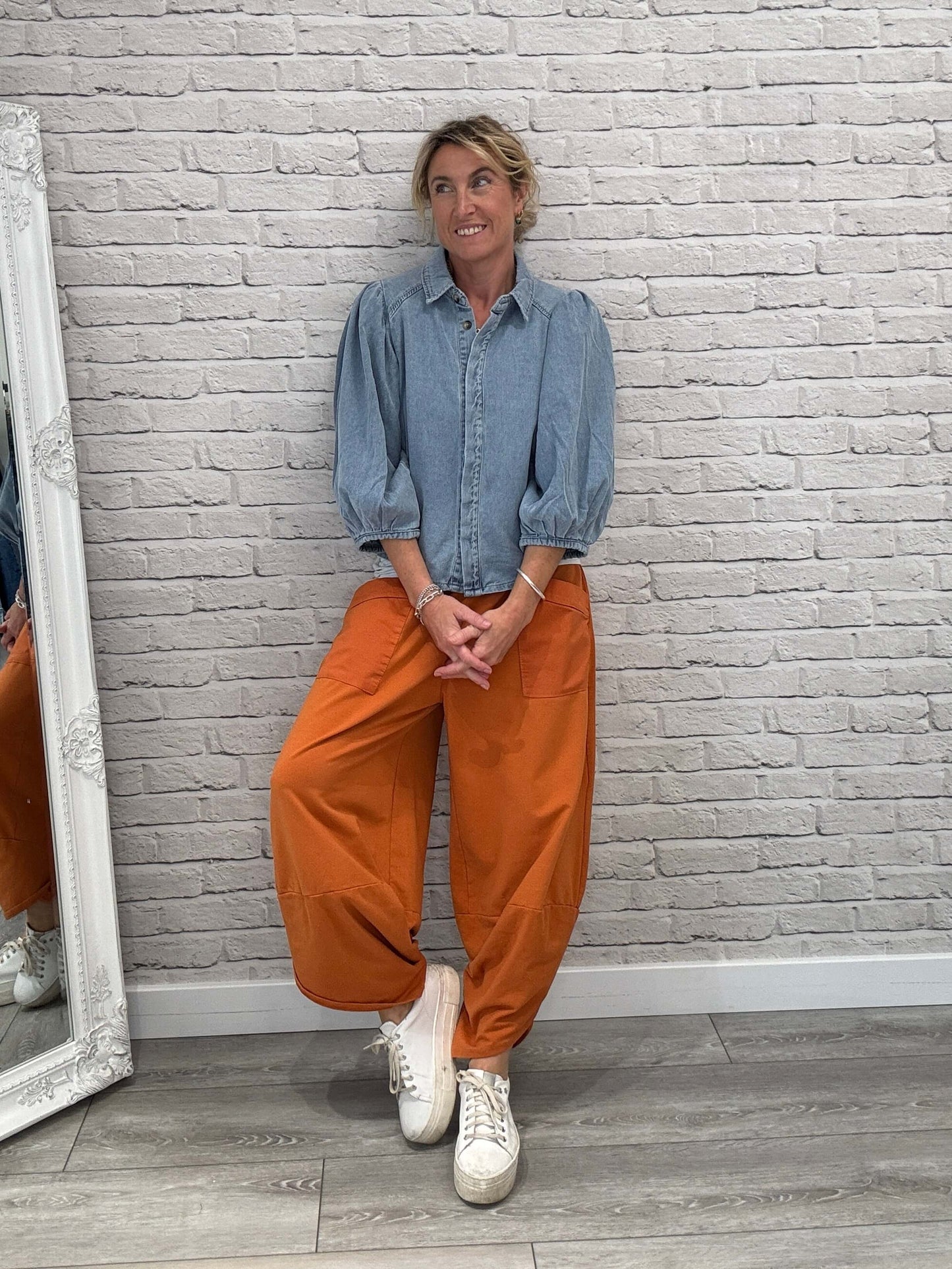 Etta Front Pocket Cocoon Pants | Burnt Orange