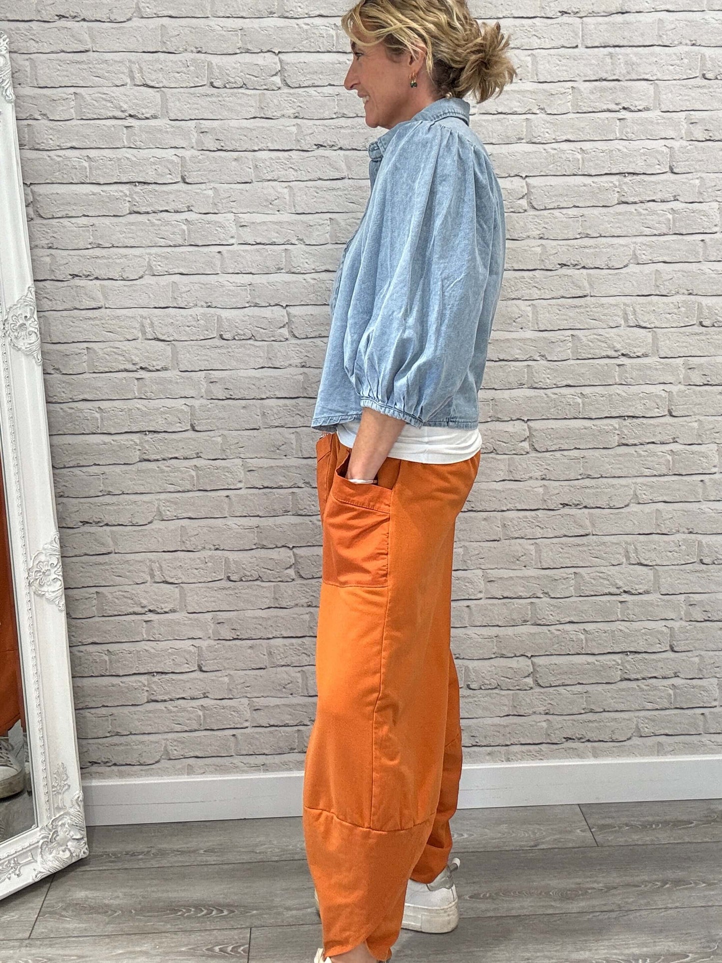 Etta Front Pocket Cocoon Pants | Burnt Orange