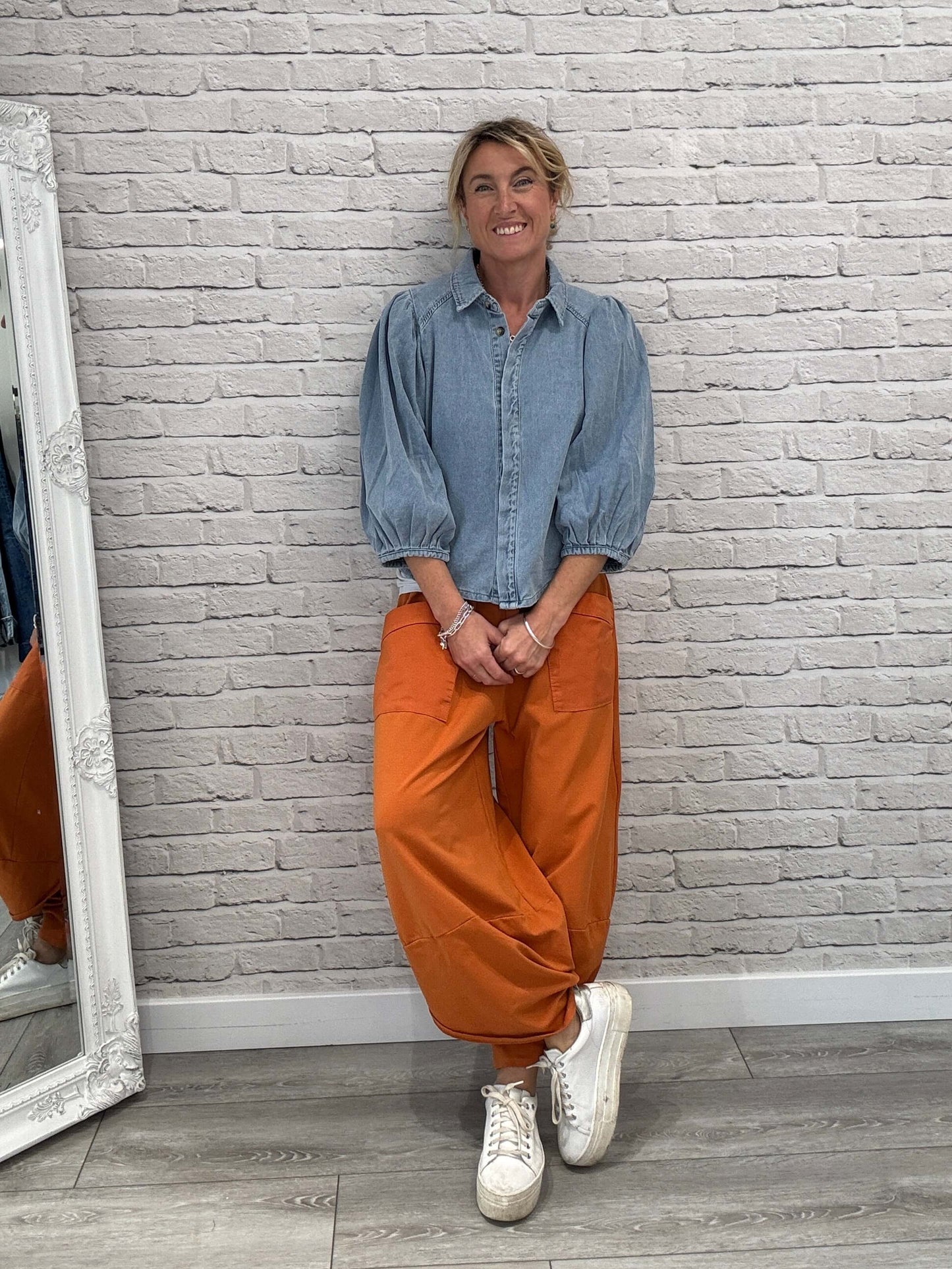 Etta Front Pocket Cocoon Pants | Burnt Orange
