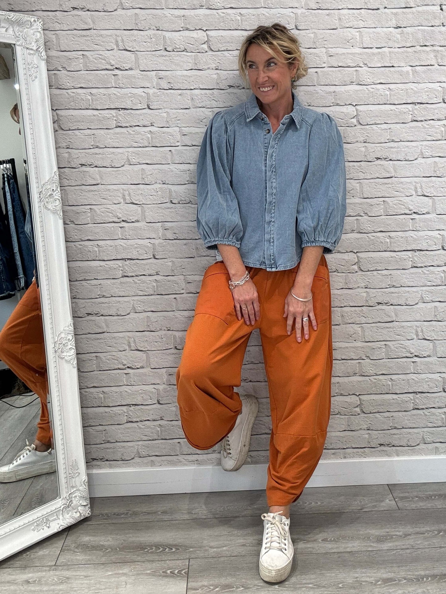 Etta Front Pocket Cocoon Pants | Burnt Orange