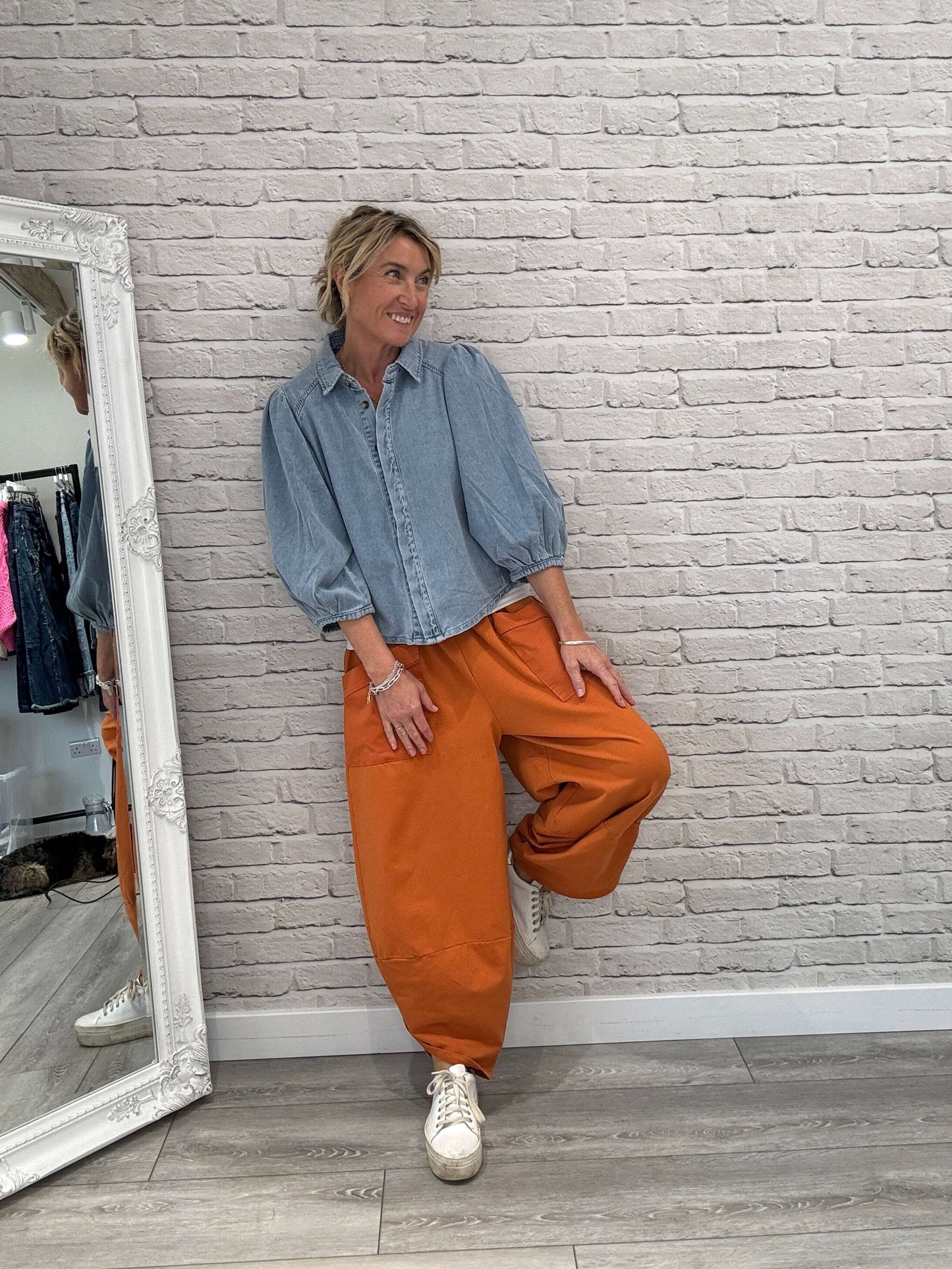 Etta Front Pocket Cocoon Pants | Burnt Orange