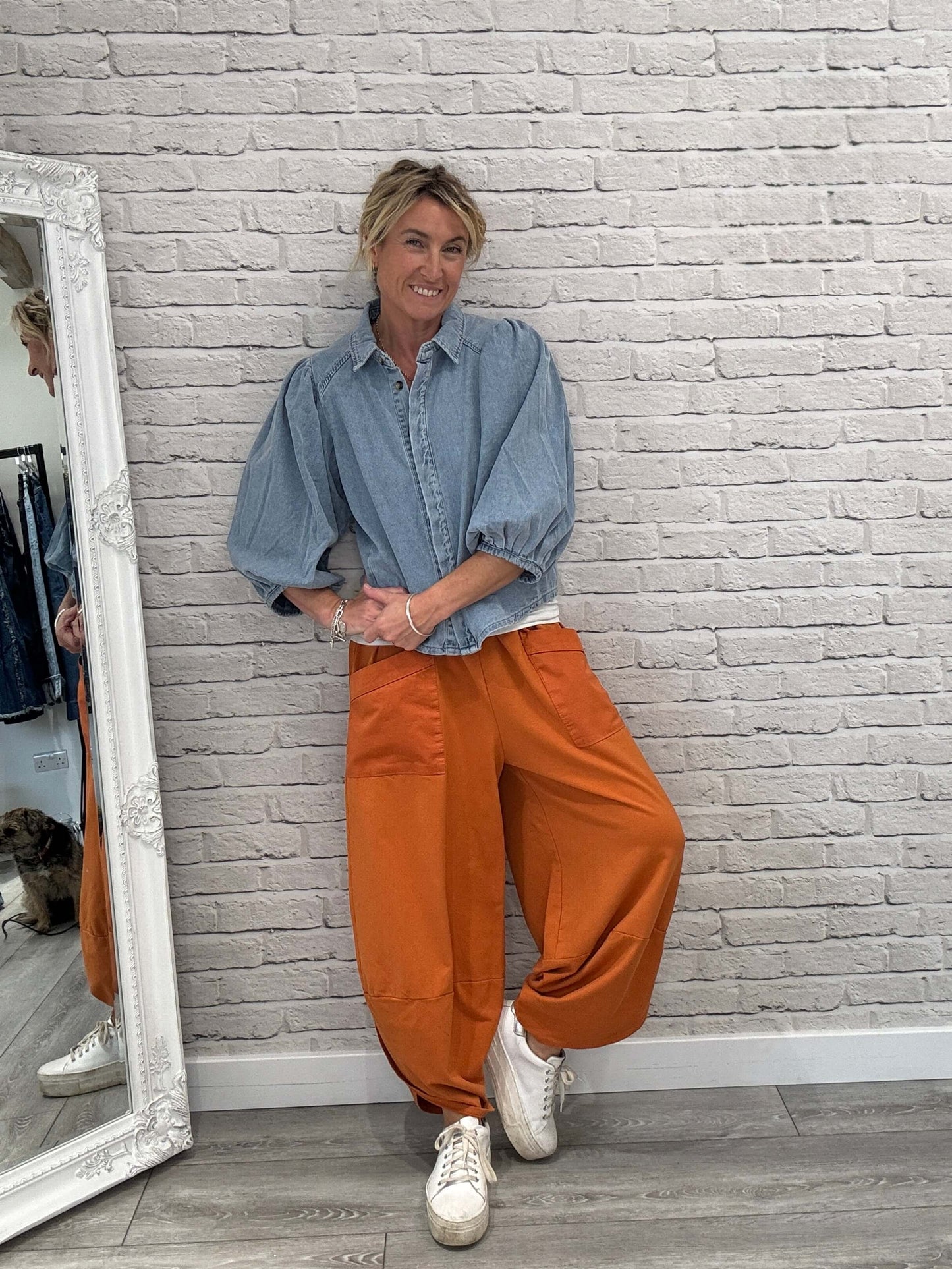 Etta Front Pocket Cocoon Pants | Burnt Orange