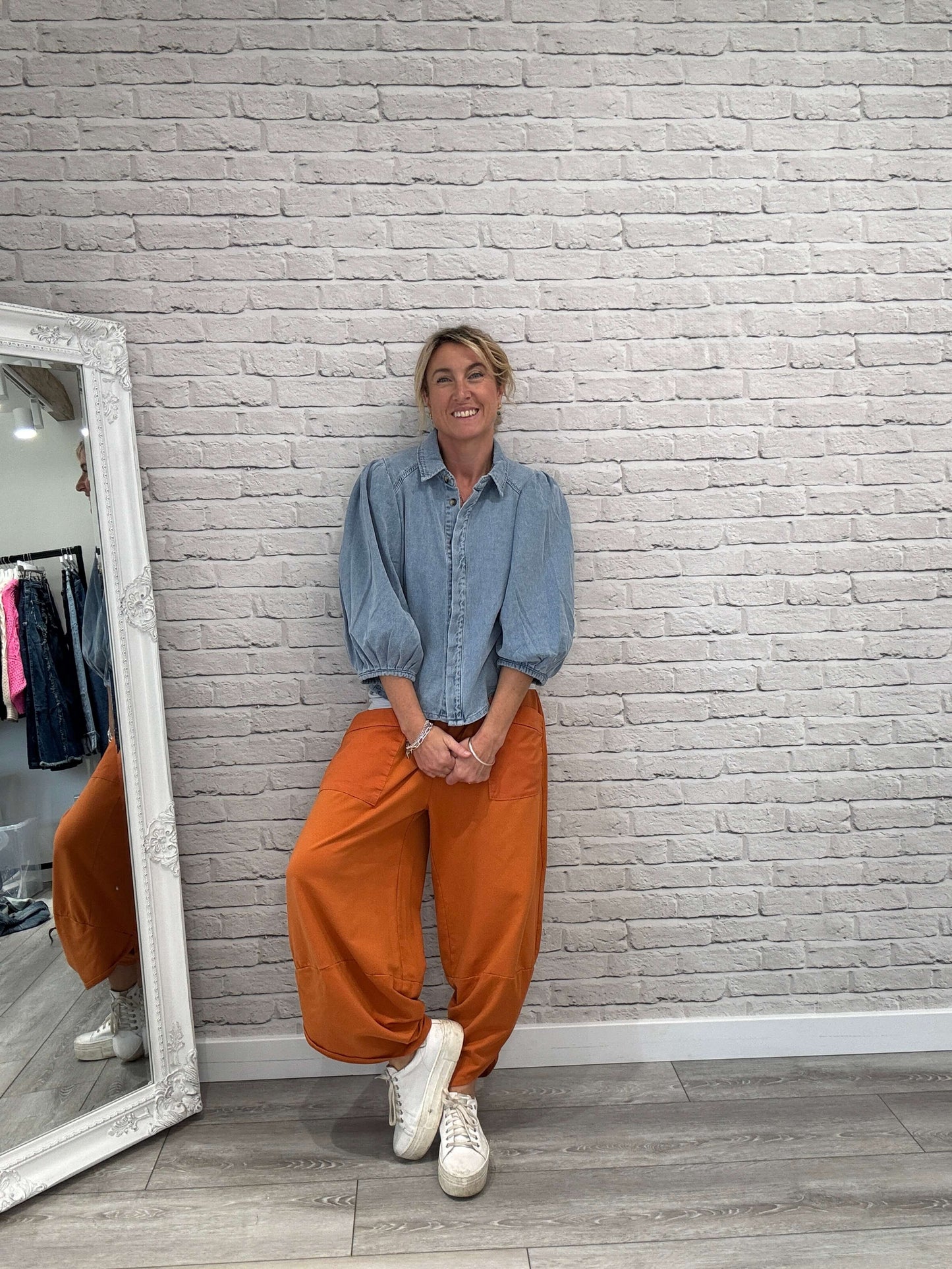Etta Front Pocket Cocoon Pants | Burnt Orange