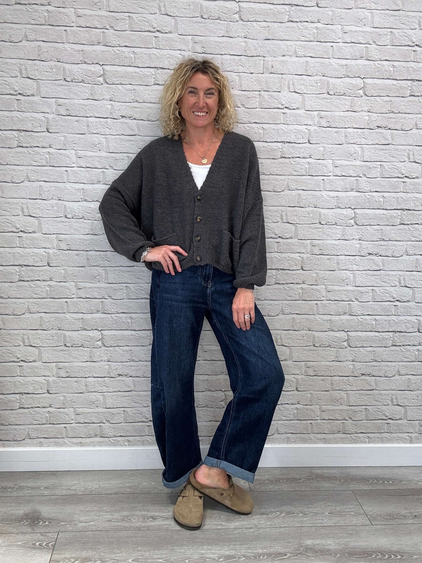 Fleurs Cardigan | Anthracite