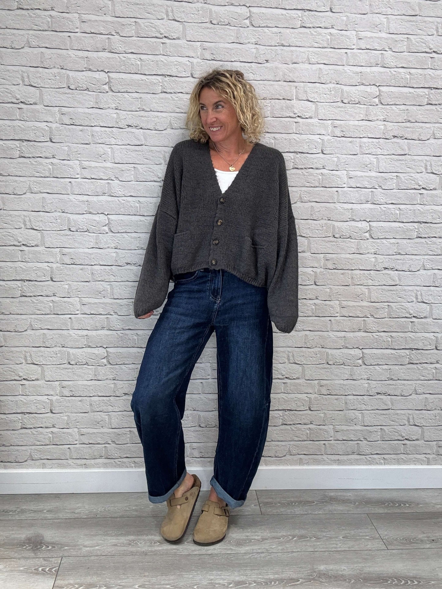 Fleurs Cardigan | Anthracite