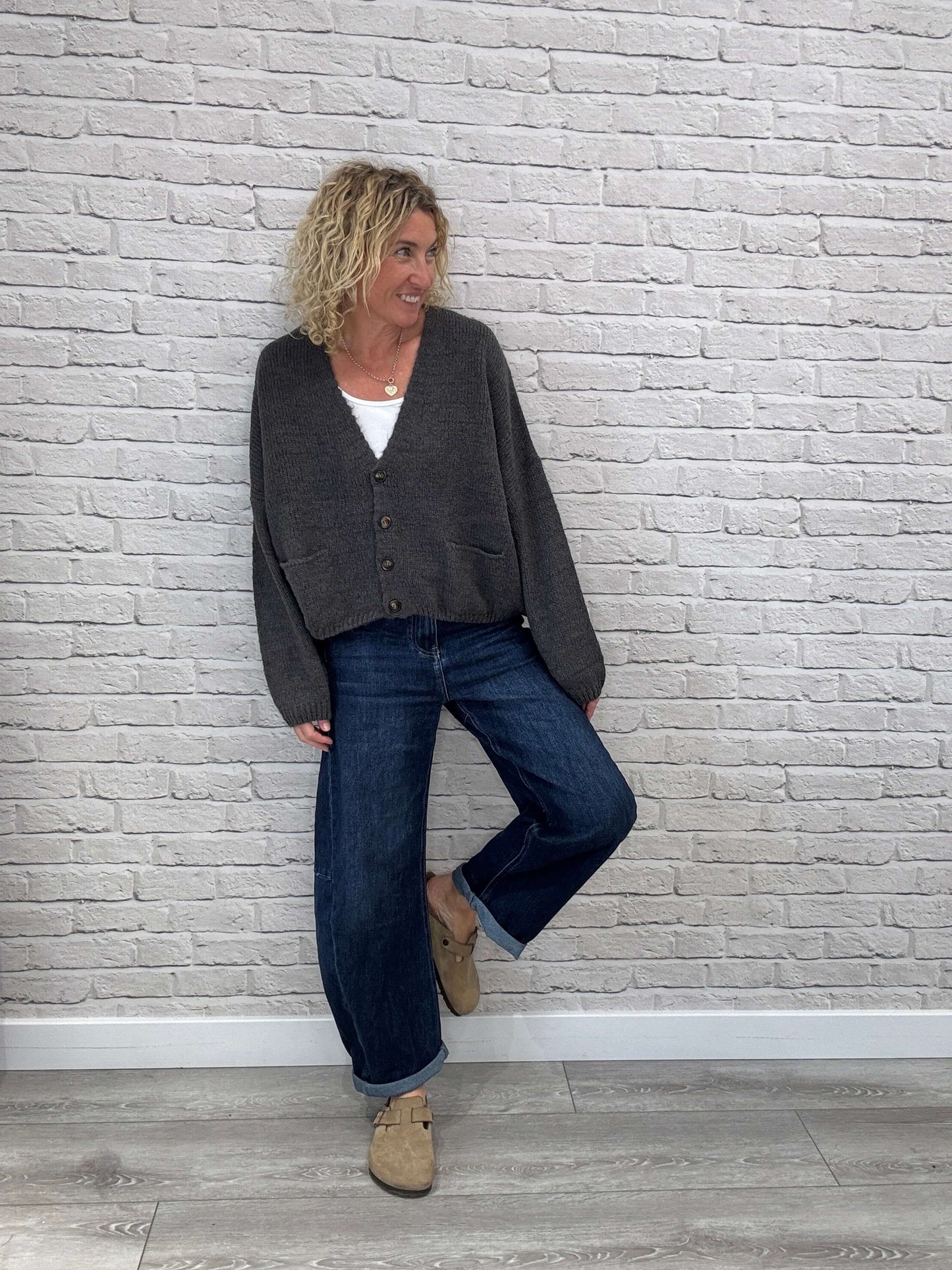 Fleurs Cardigan | Anthracite