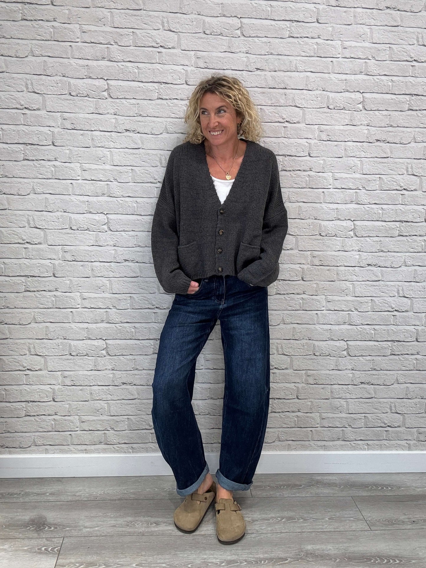Fleurs Cardigan | Anthracite