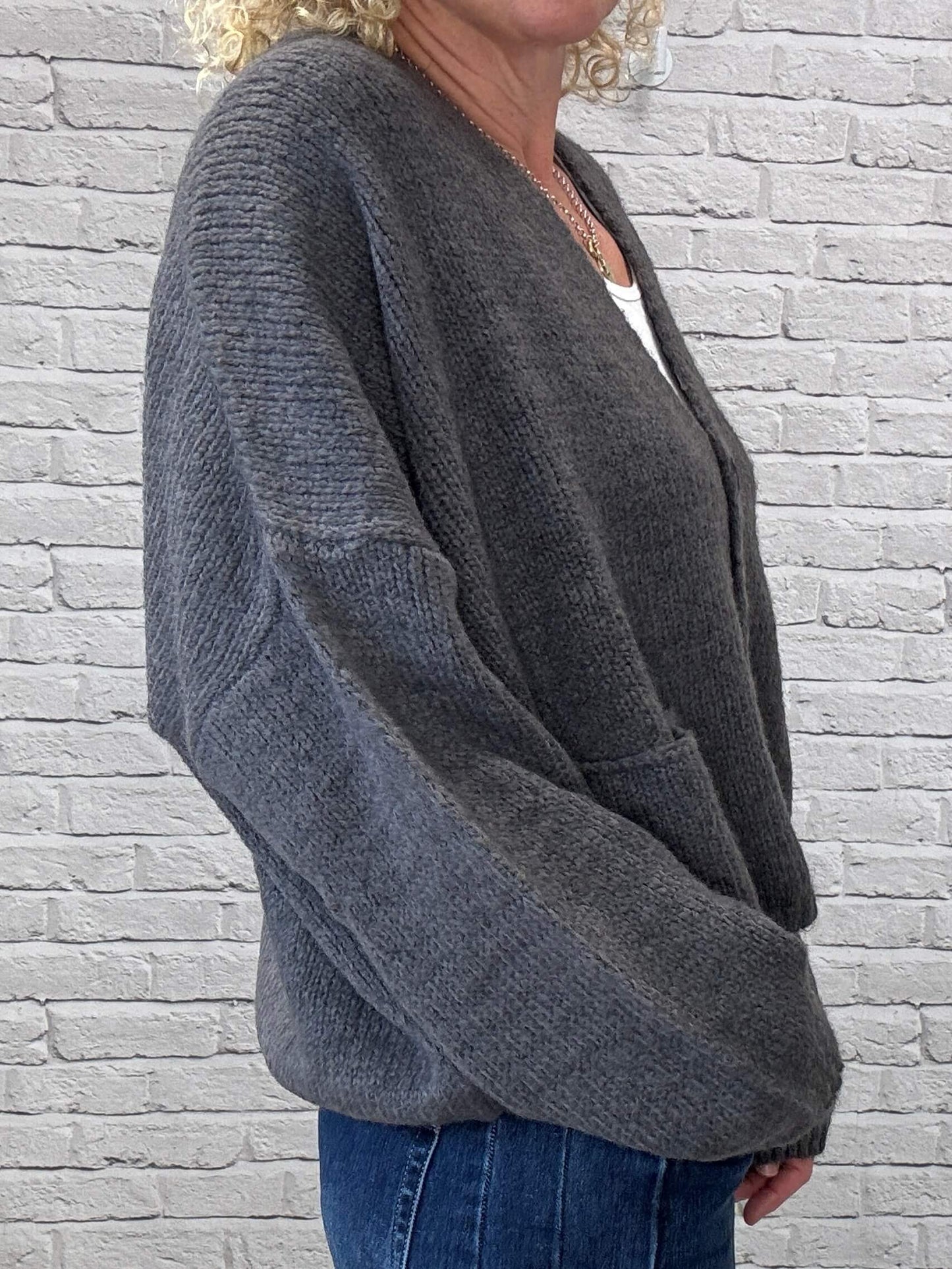 Fleurs Cardigan | Anthracite
