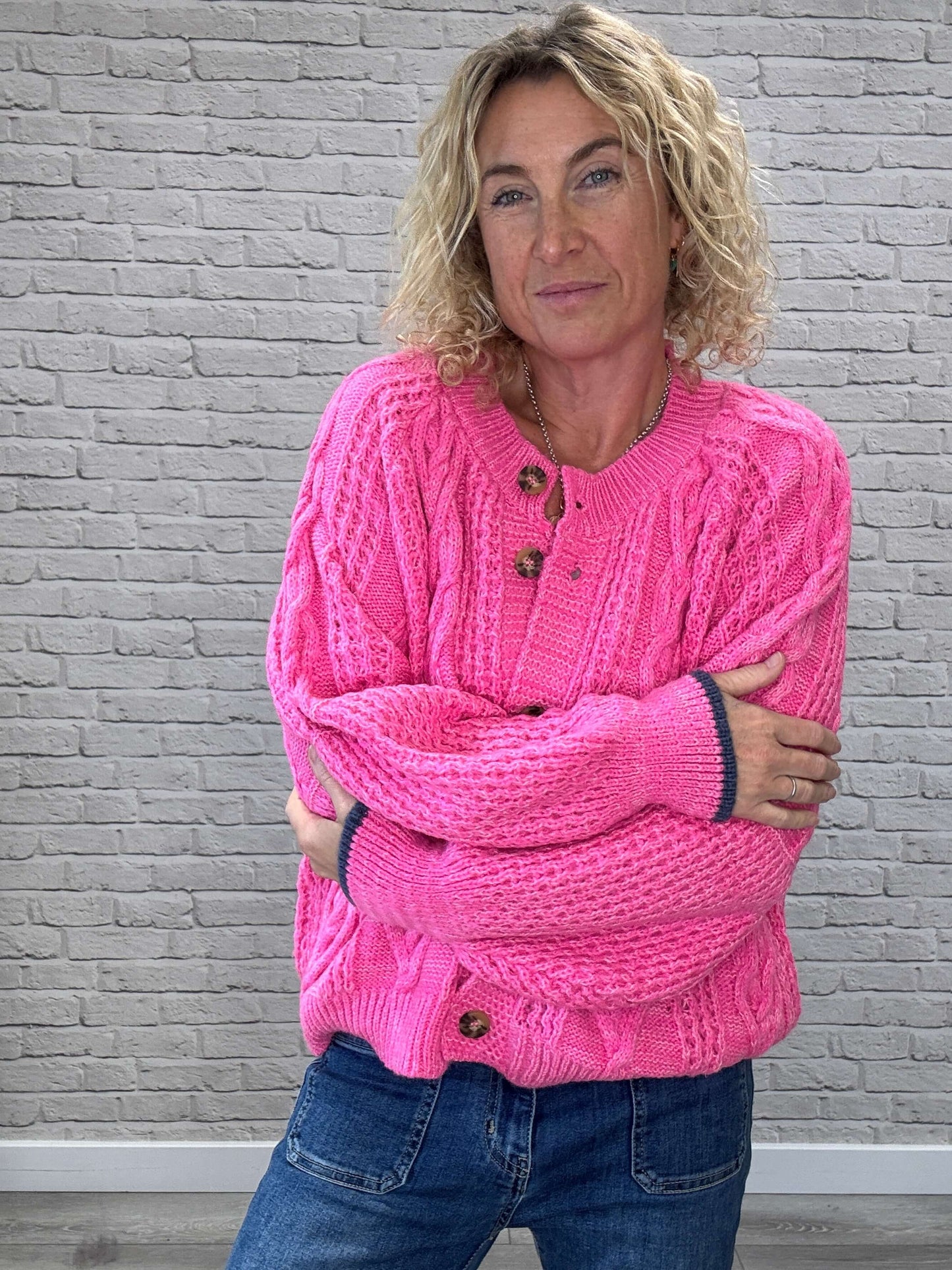Brigit Cardigan | Pink