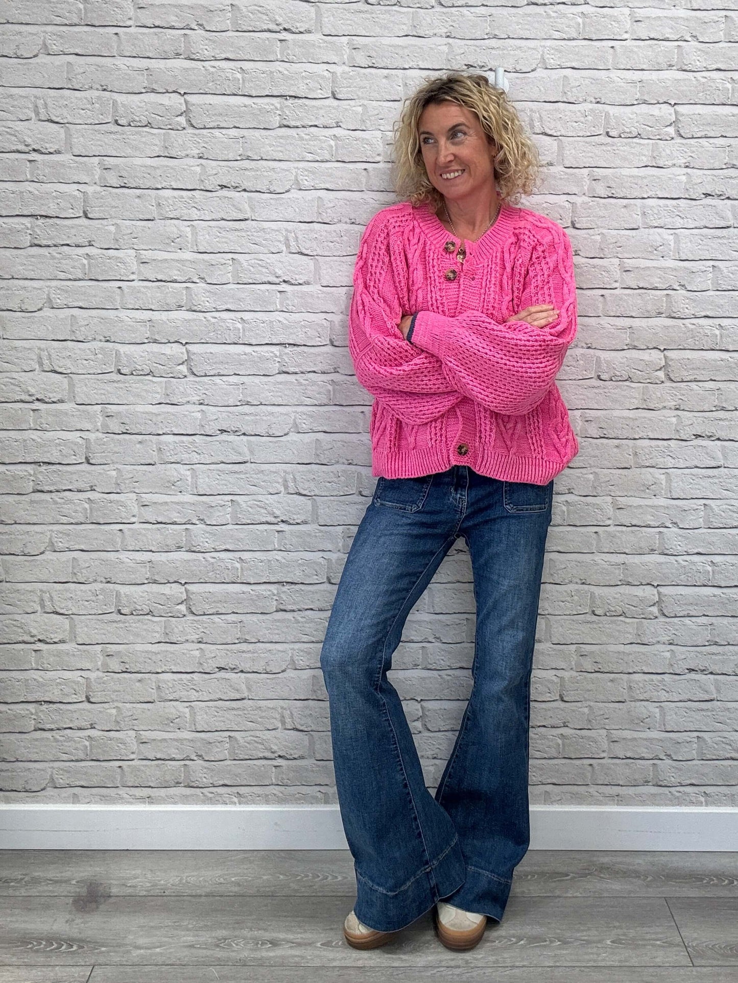 Brigit Cardigan | Pink