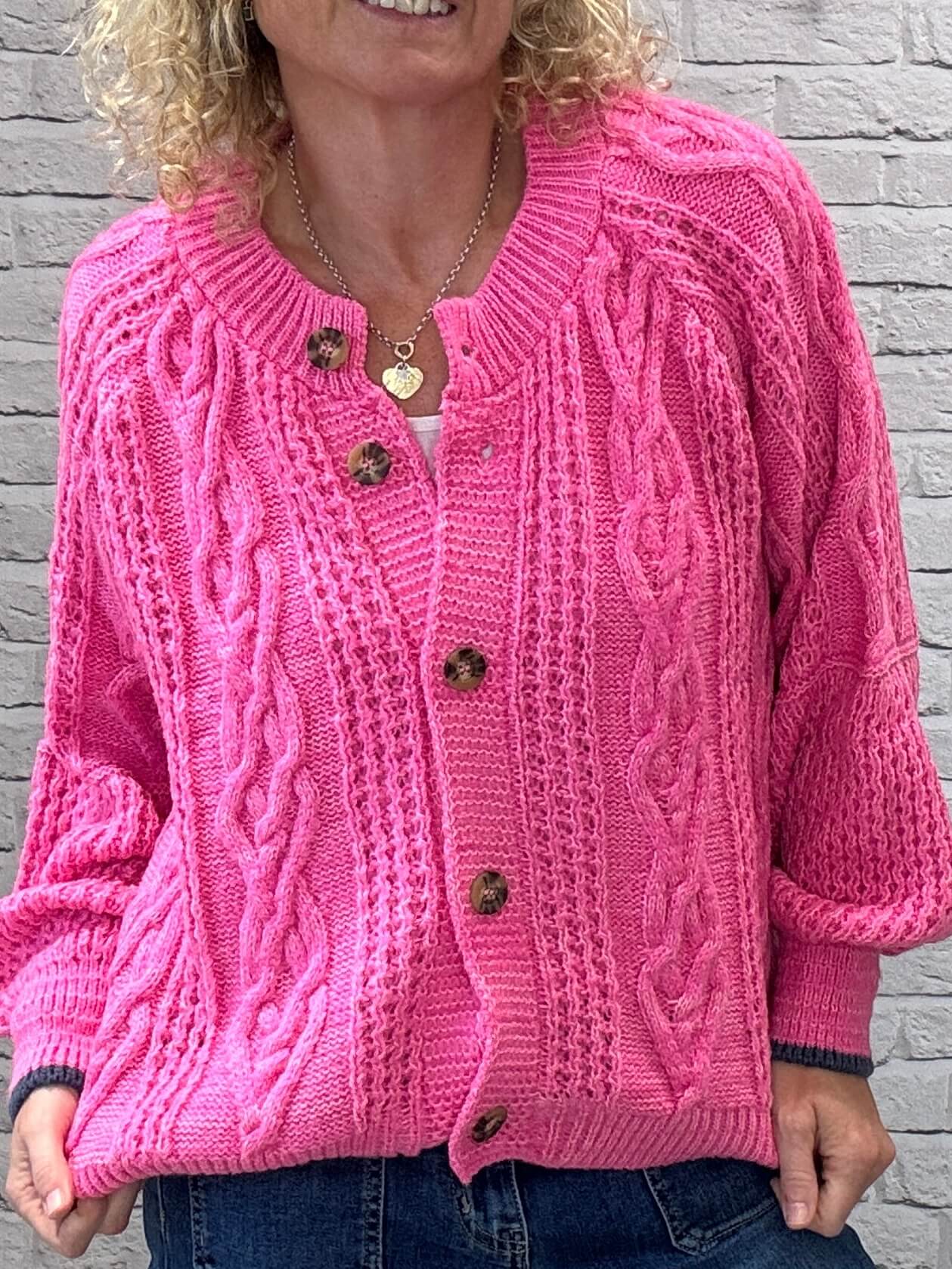 Brigit Cardigan | Pink