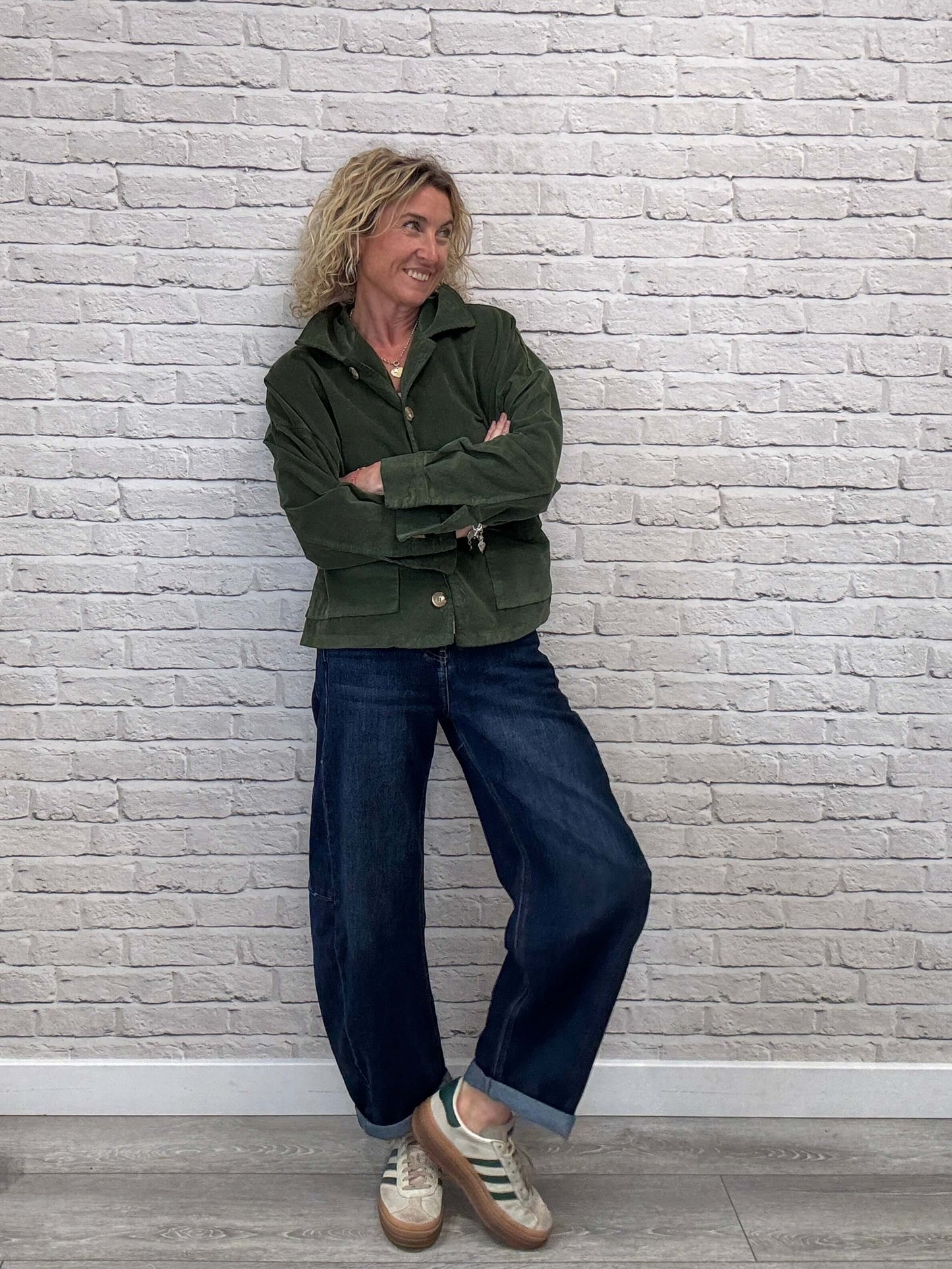Bosco Oversized Cord Utility Jacket | Iguana Green