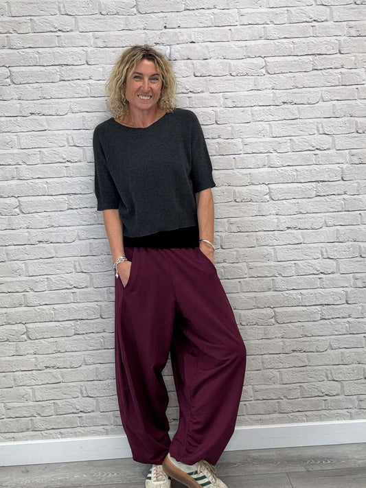 Barrel Joggers | Plum (NEW)