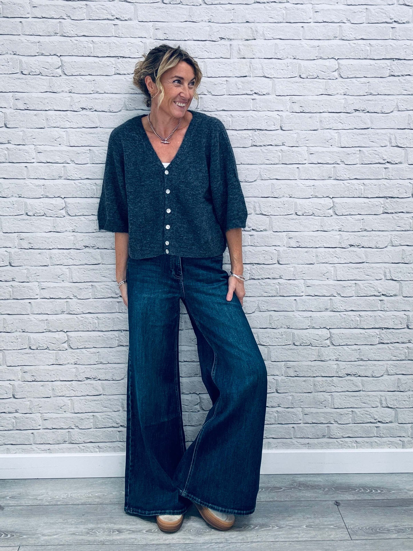 Shoreditch Palazzo Jeans | Indigo Wash