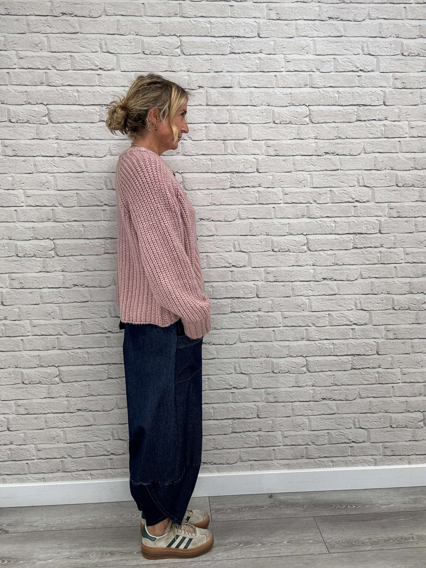 Denim Front Pocket Cocoon Pants