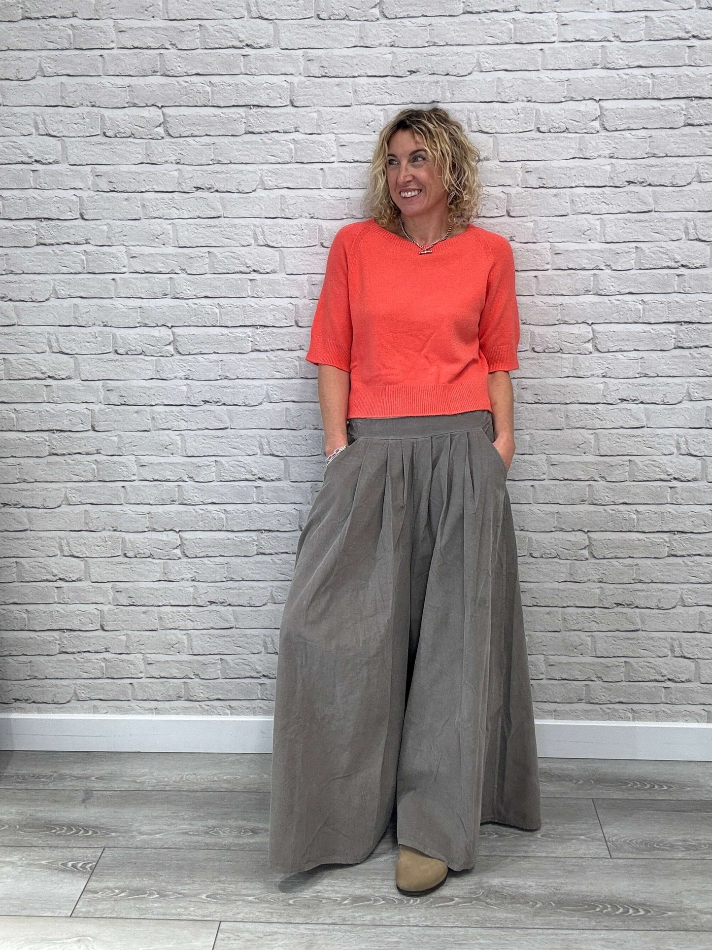 Soho Cord Palazzos | Mocha