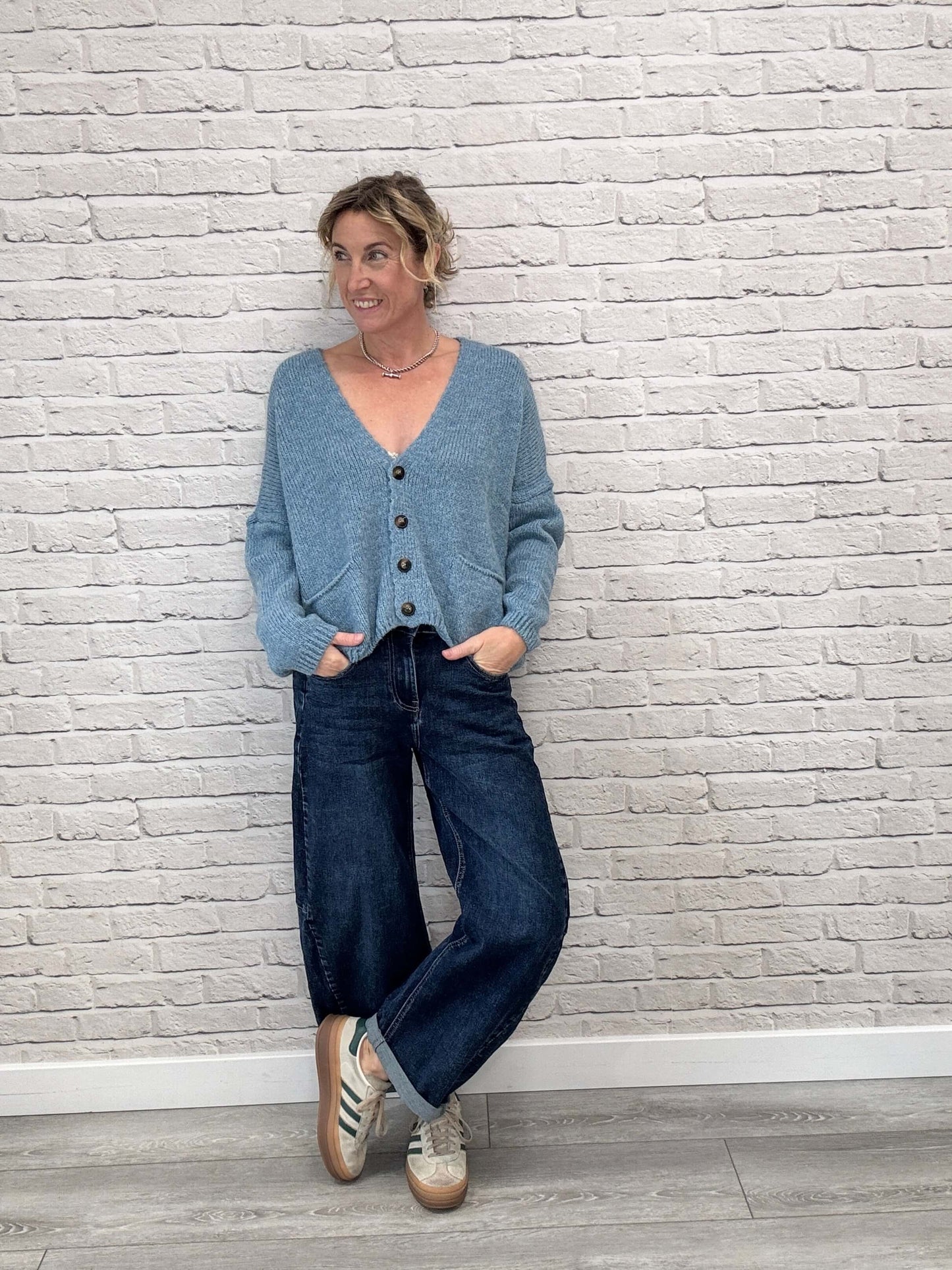 Fleurs Cardigan | Lago Blue