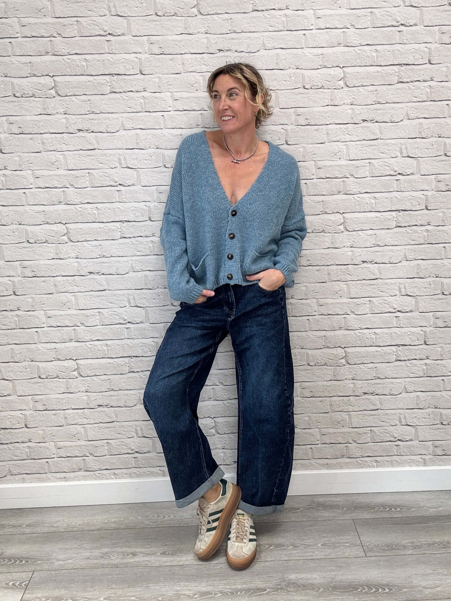 Fleurs Cardigan | Lago Blue