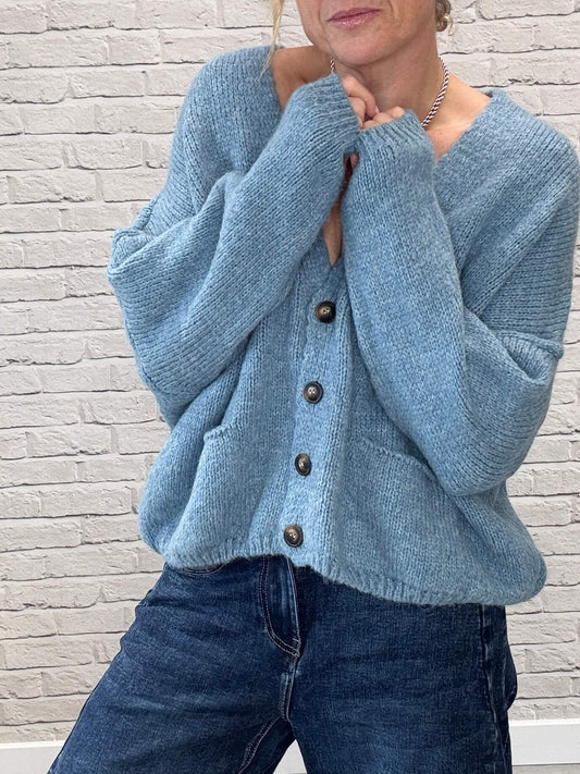 Fleurs Cardigan | Lago Blue