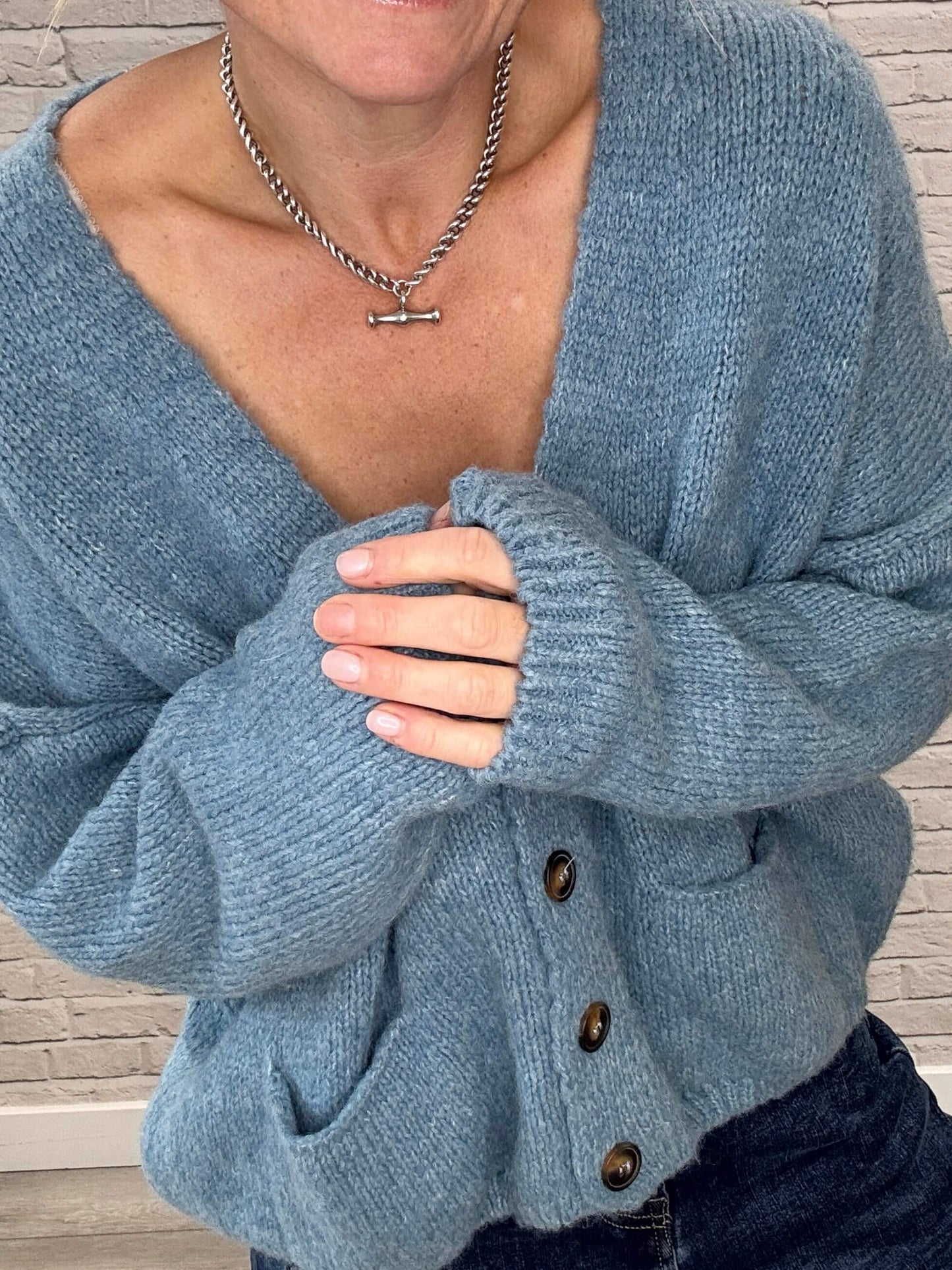 Fleurs Cardigan | Lago Blue