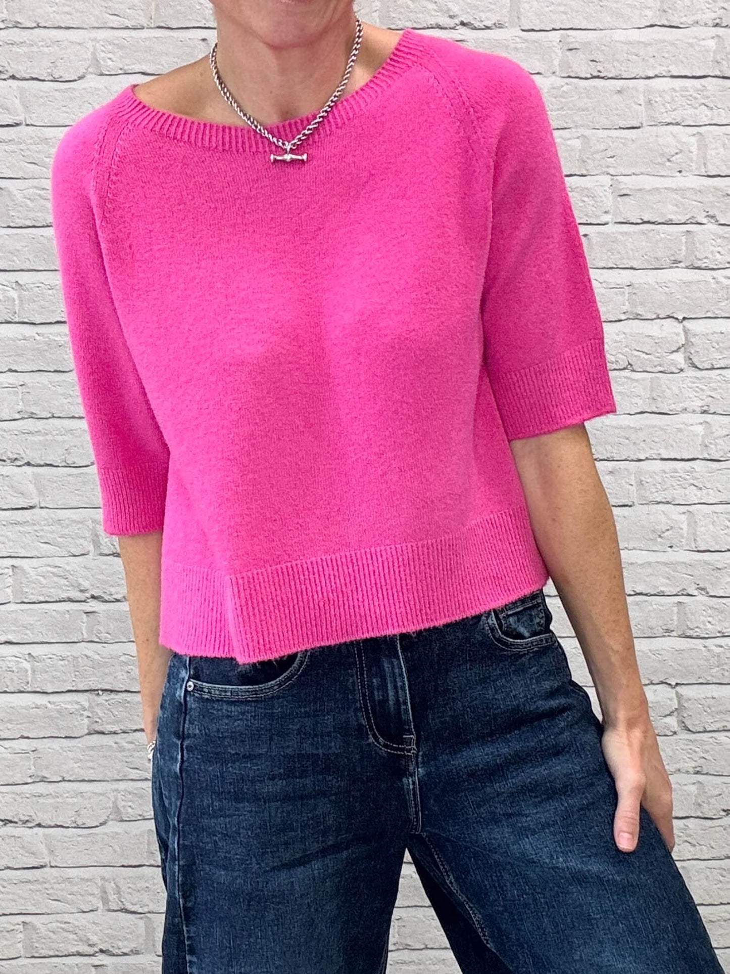 Charlotte Knit | Fuchsia