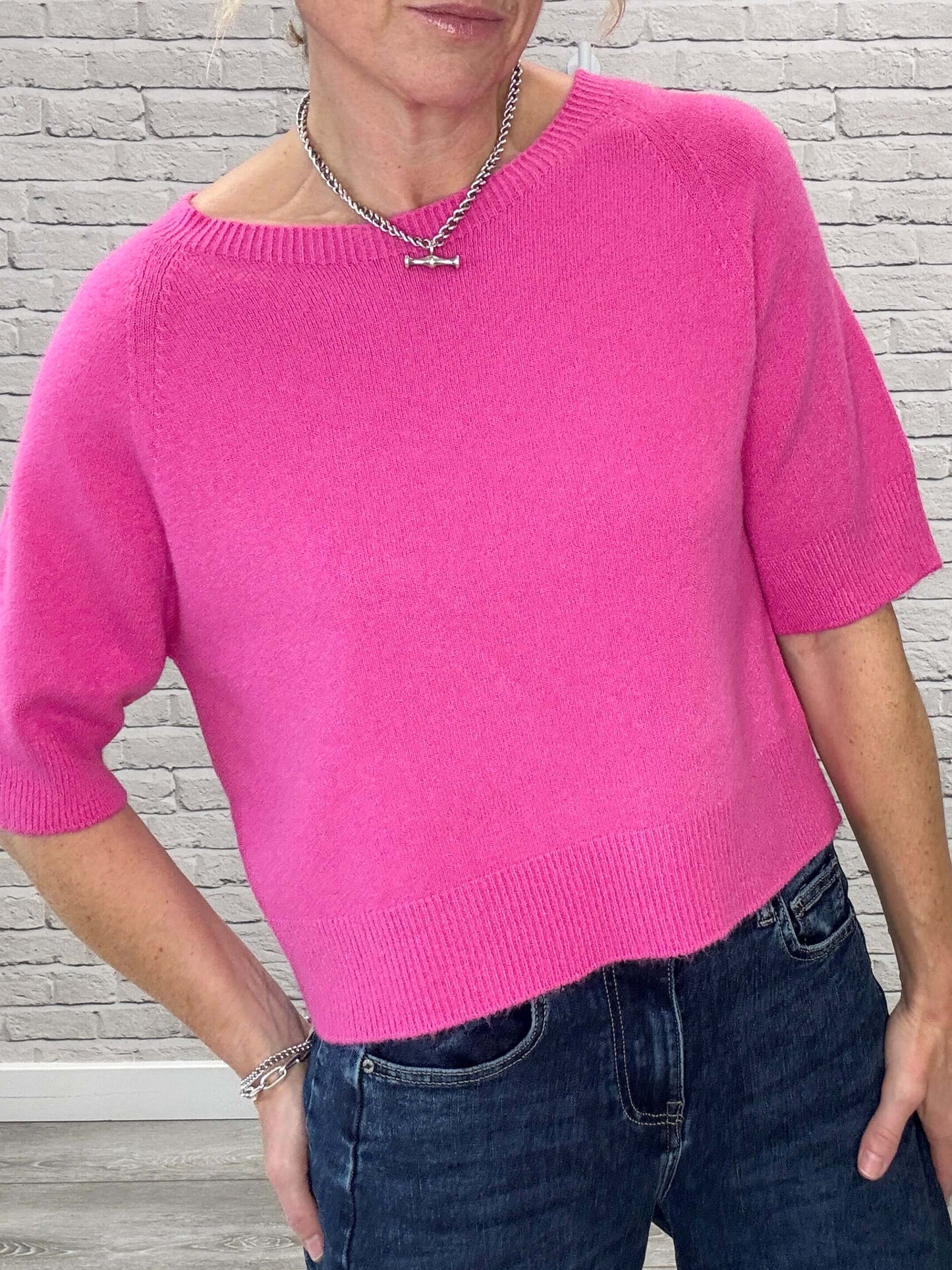 Charlotte Knit | Fuchsia