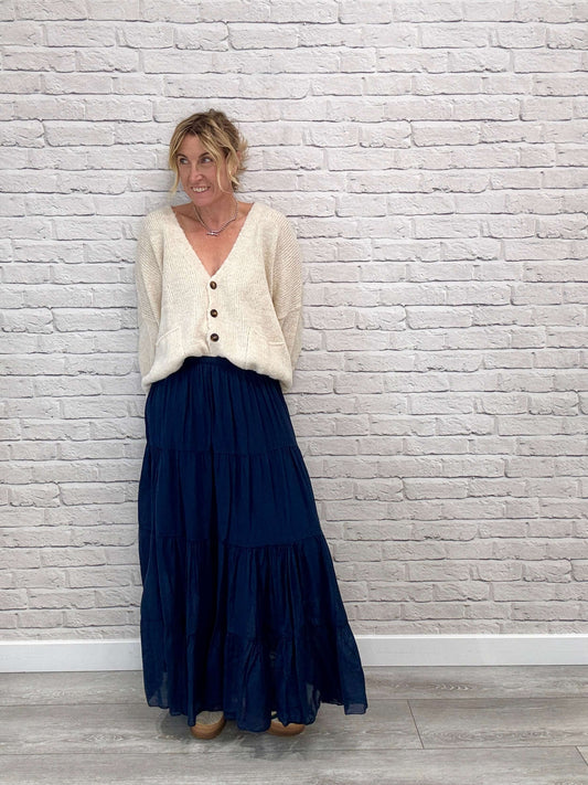Mabel Maxi Skirt | Navy