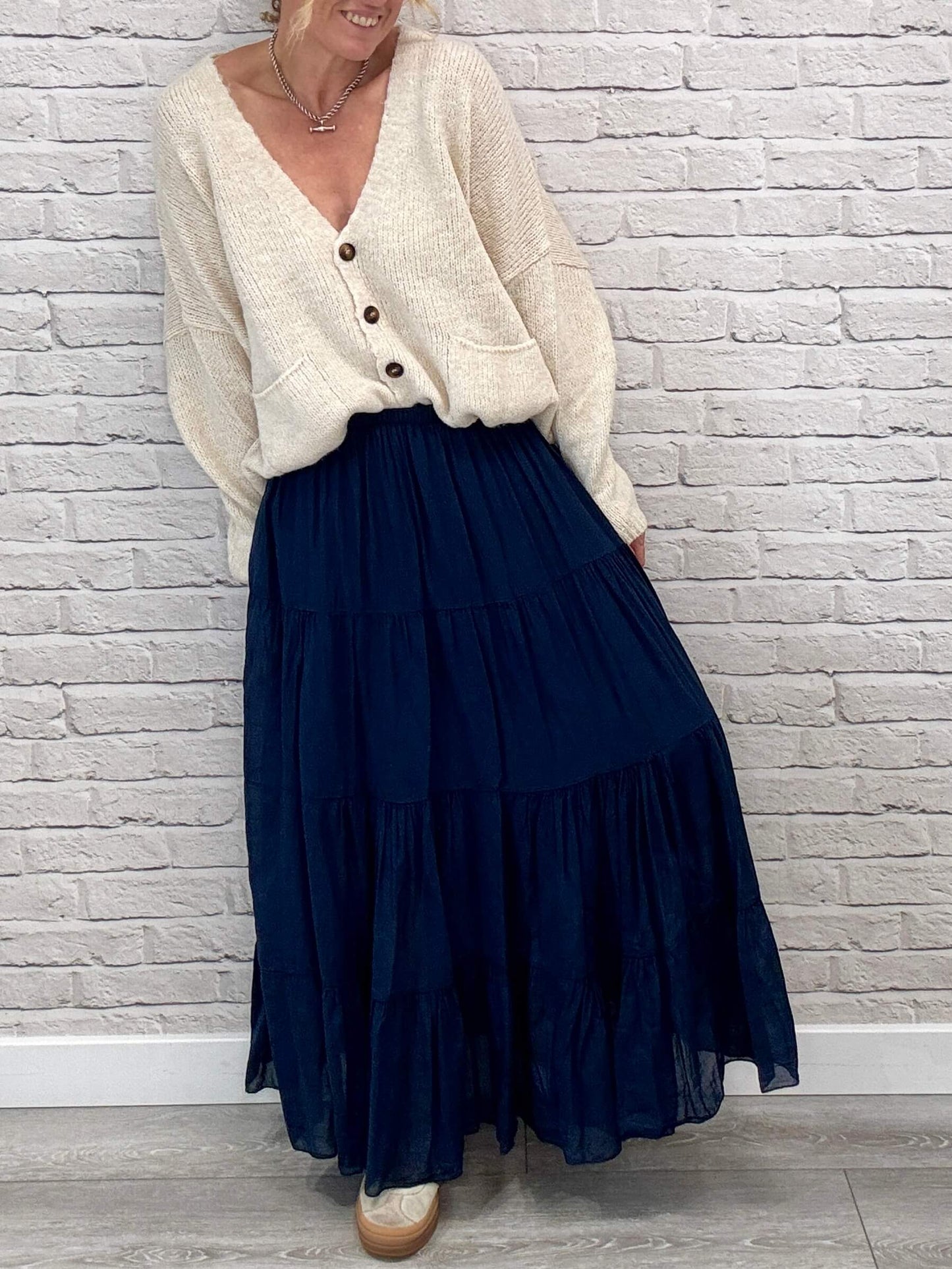 Mabel Maxi Skirt | Navy