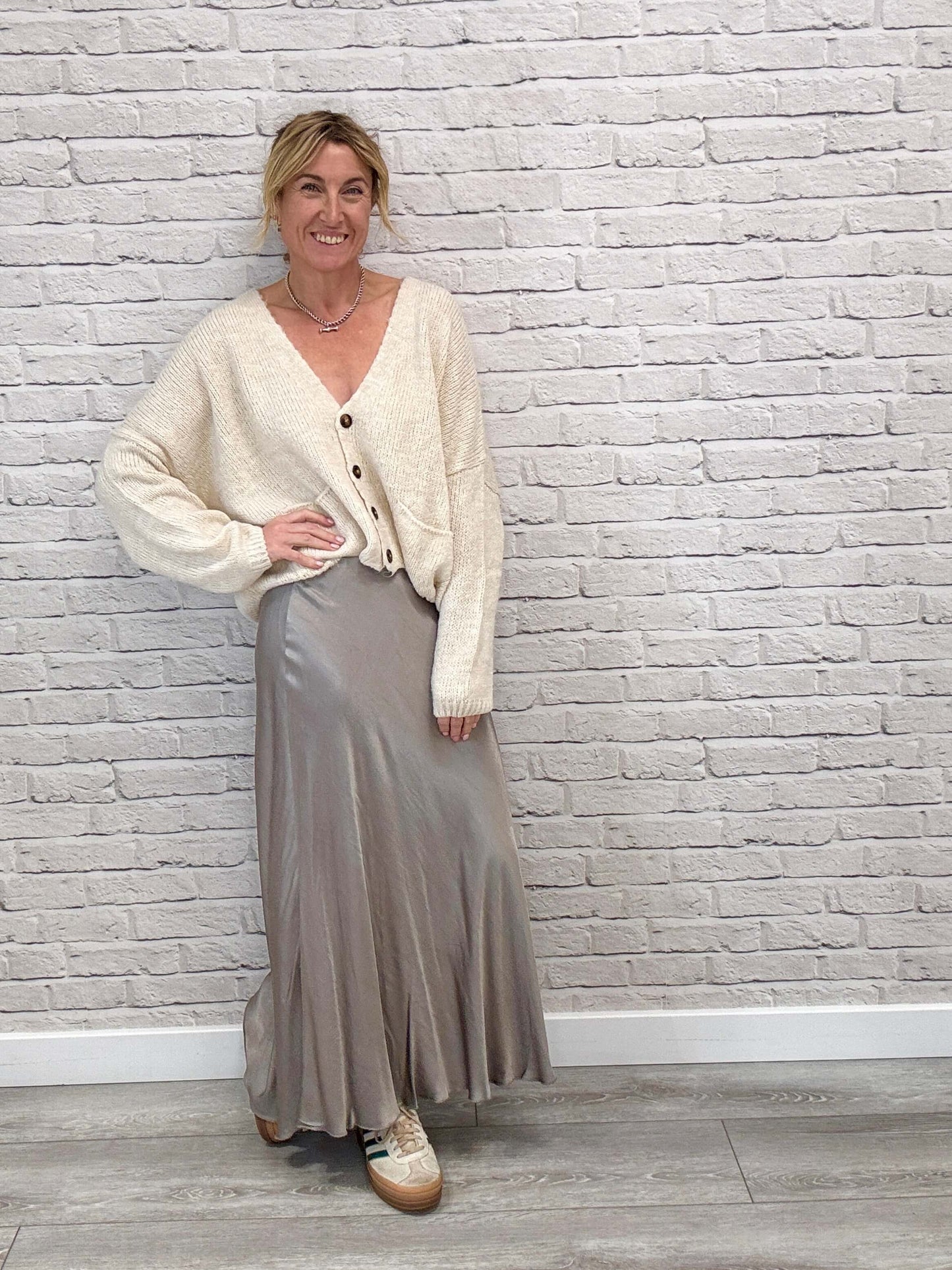 Orla Satin Slip Skirt | Mocha