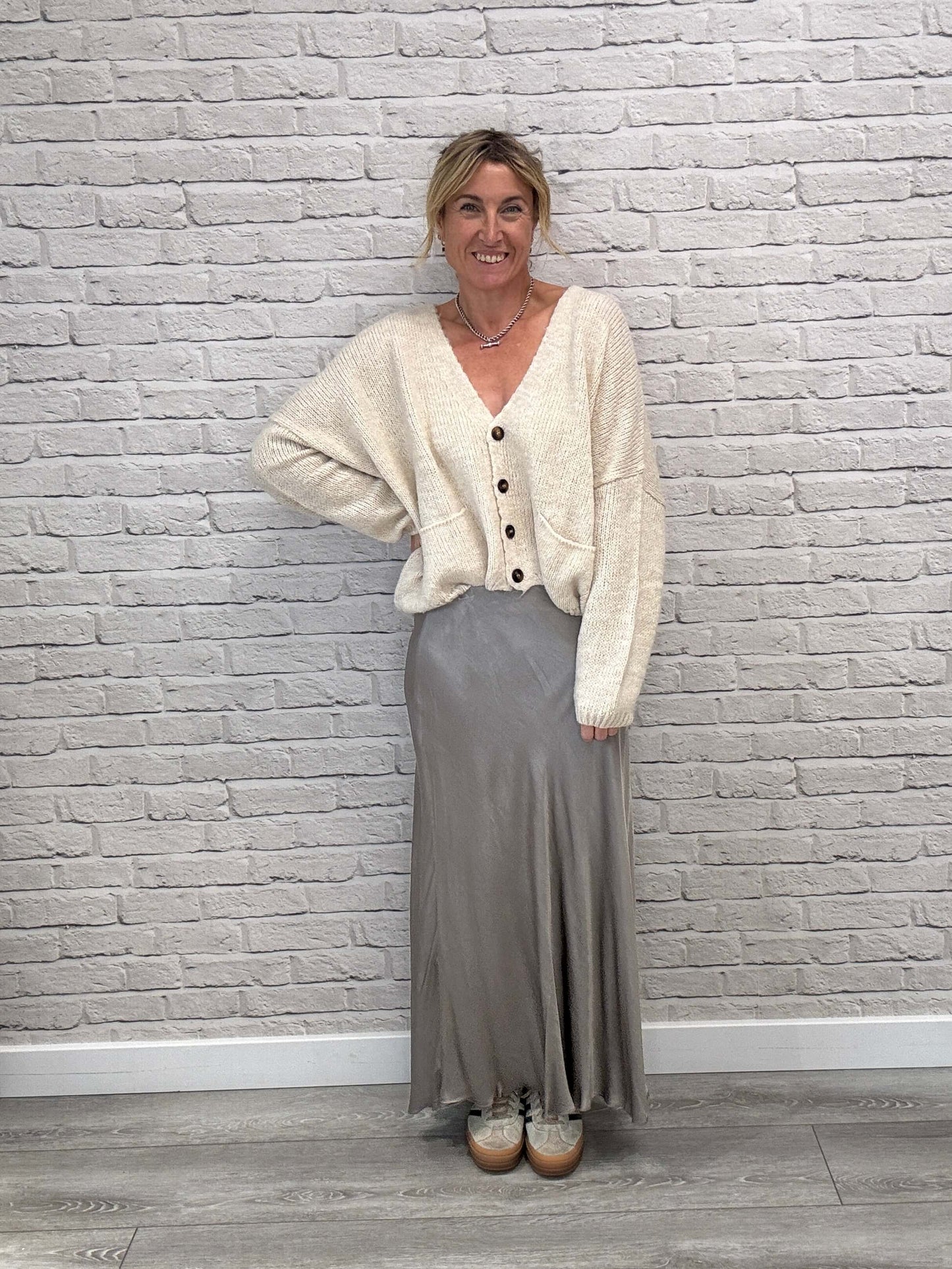 Orla Satin Slip Skirt | Mocha