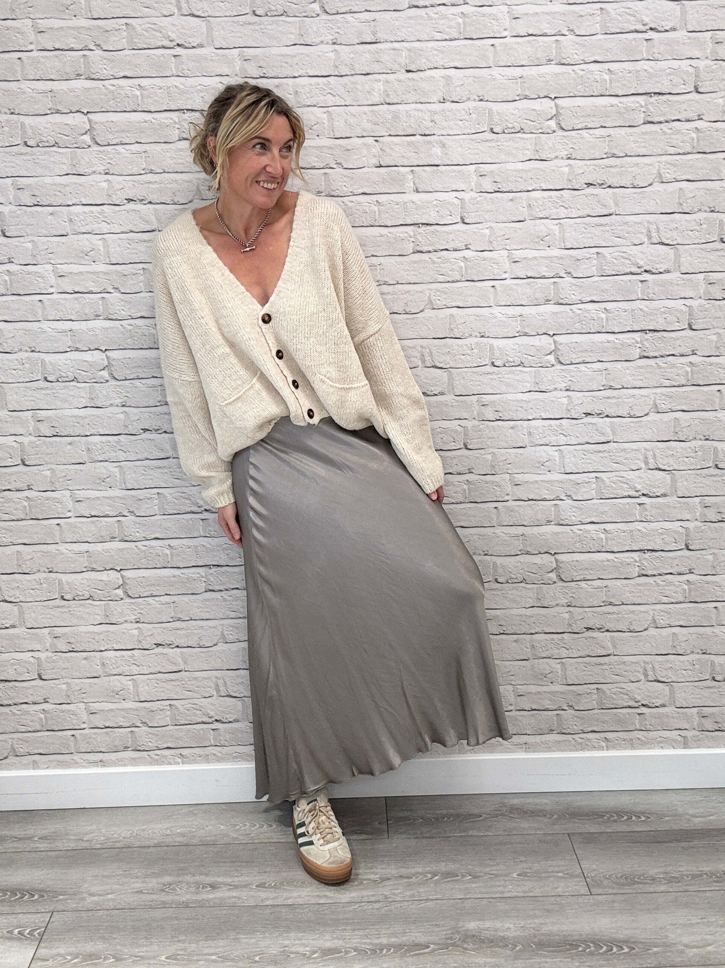 Orla Satin Slip Skirt | Mocha
