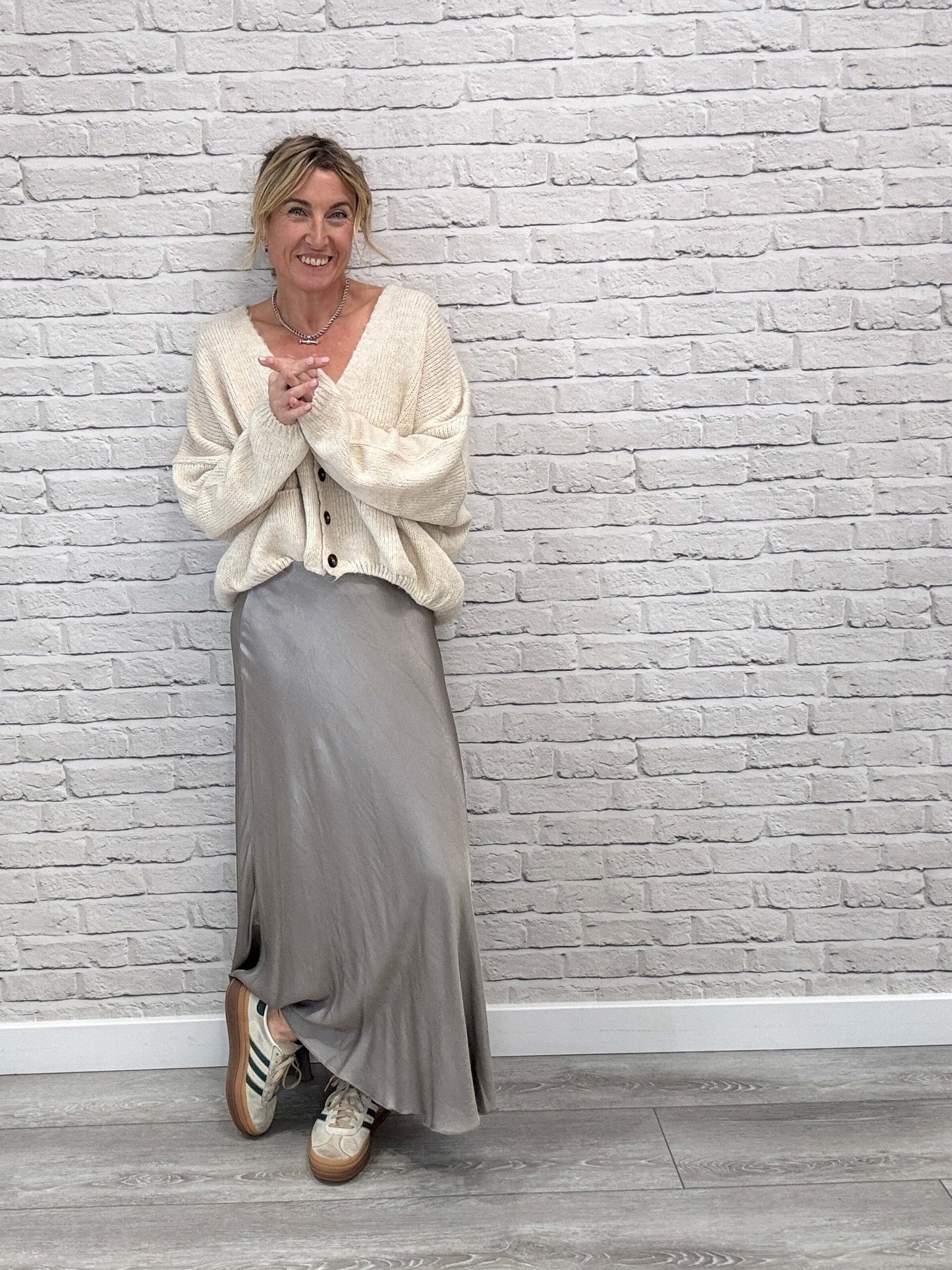 Orla Satin Slip Skirt | Mocha