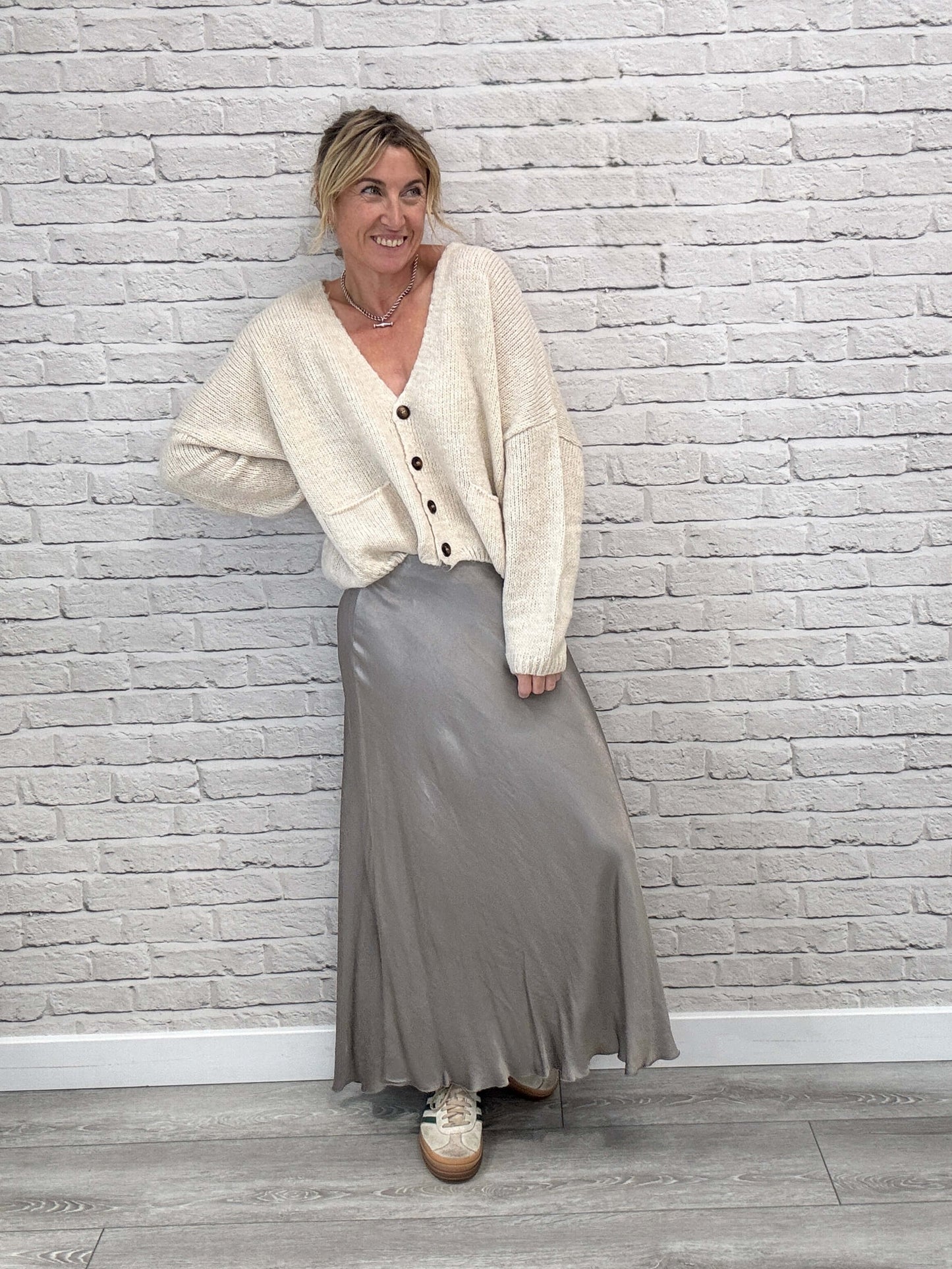 Orla Satin Slip Skirt | Mocha