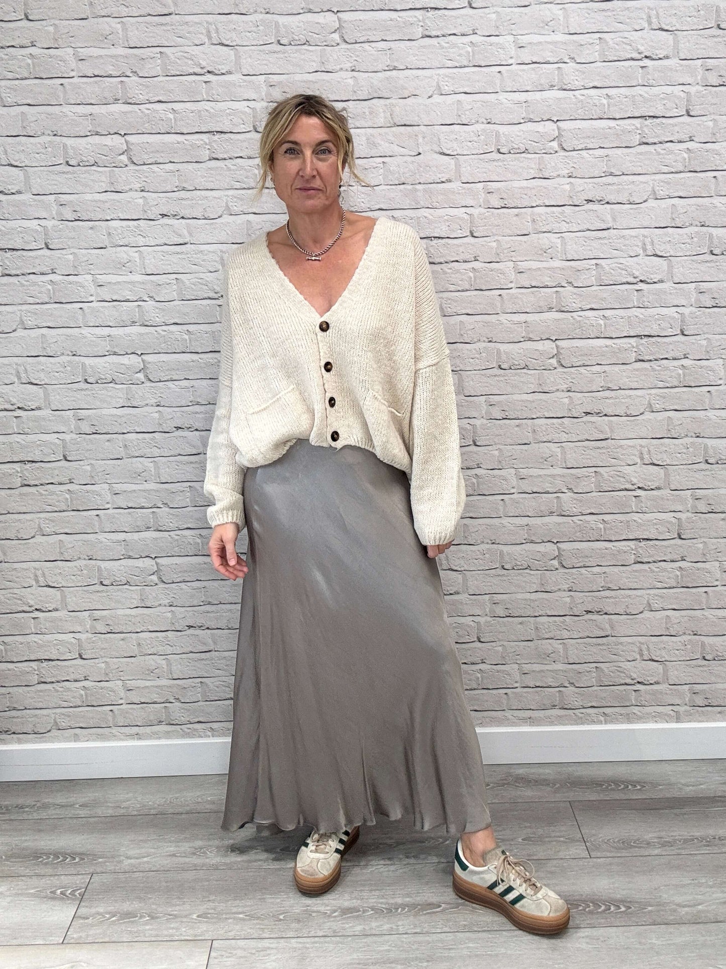 Orla Satin Slip Skirt | Mocha