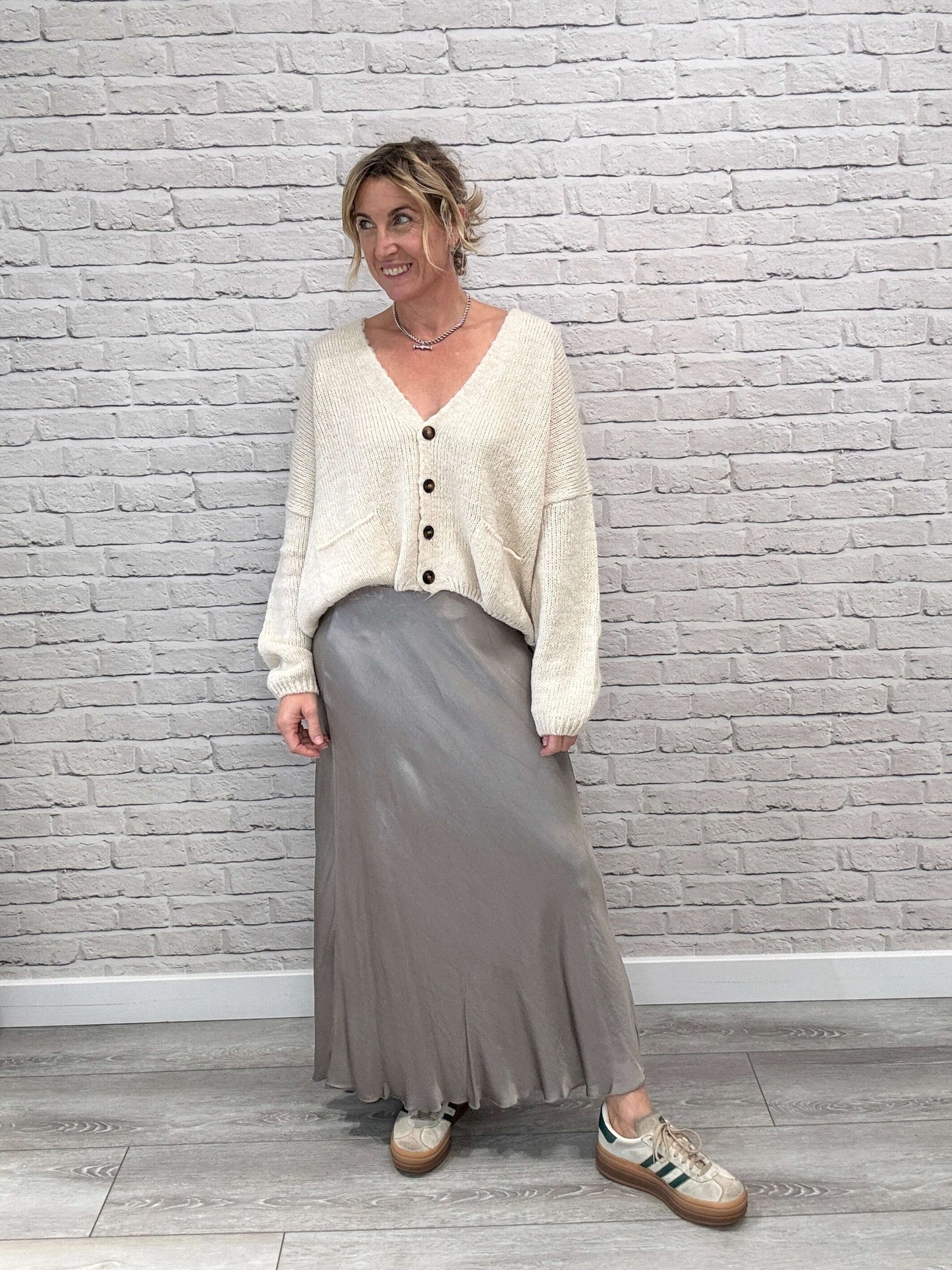 Orla Satin Slip Skirt | Mocha