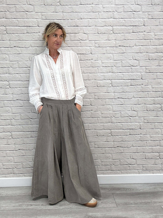 Soho Cord Palazzos | Mocha