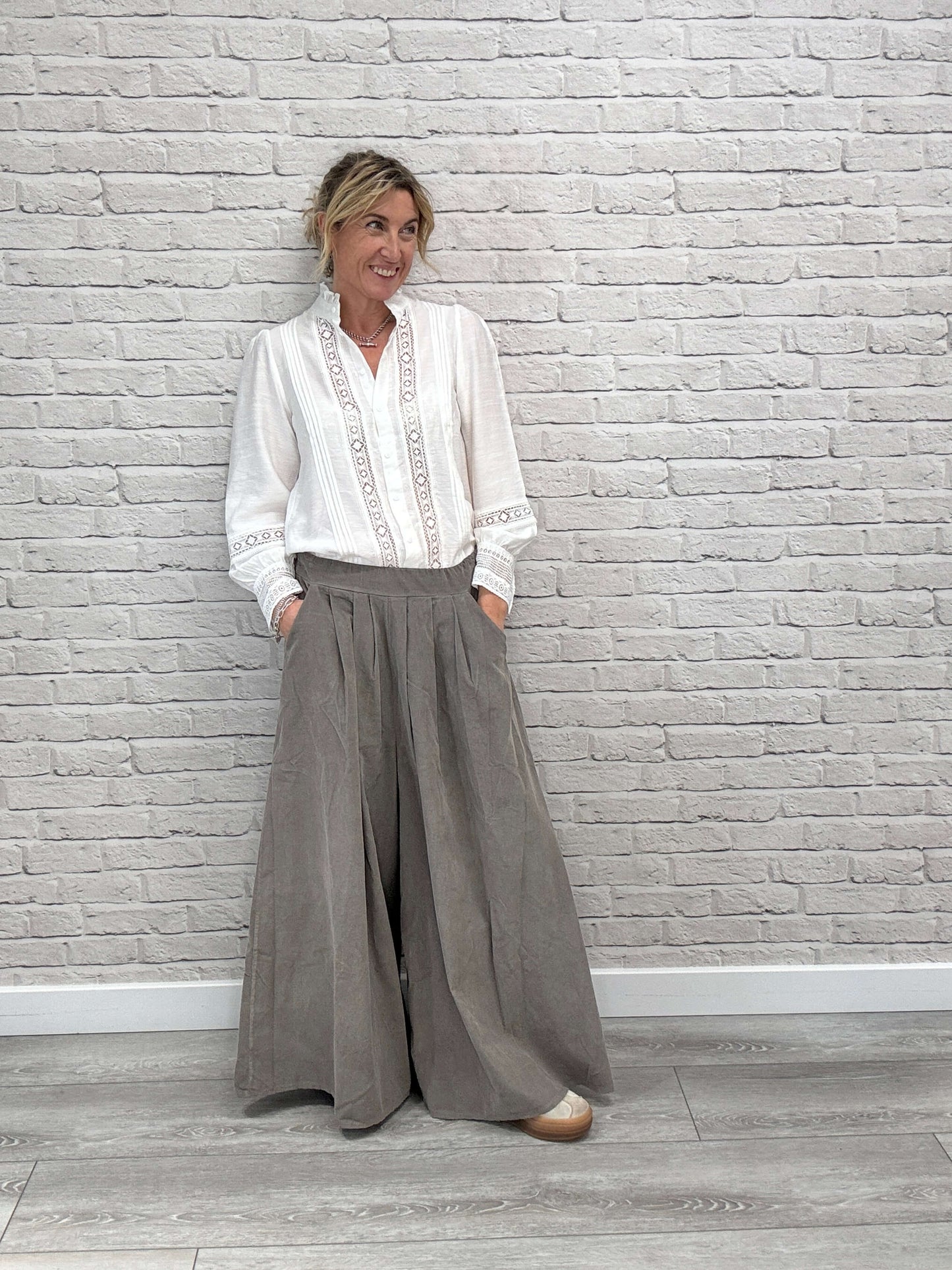 Soho Cord Palazzos | Mocha