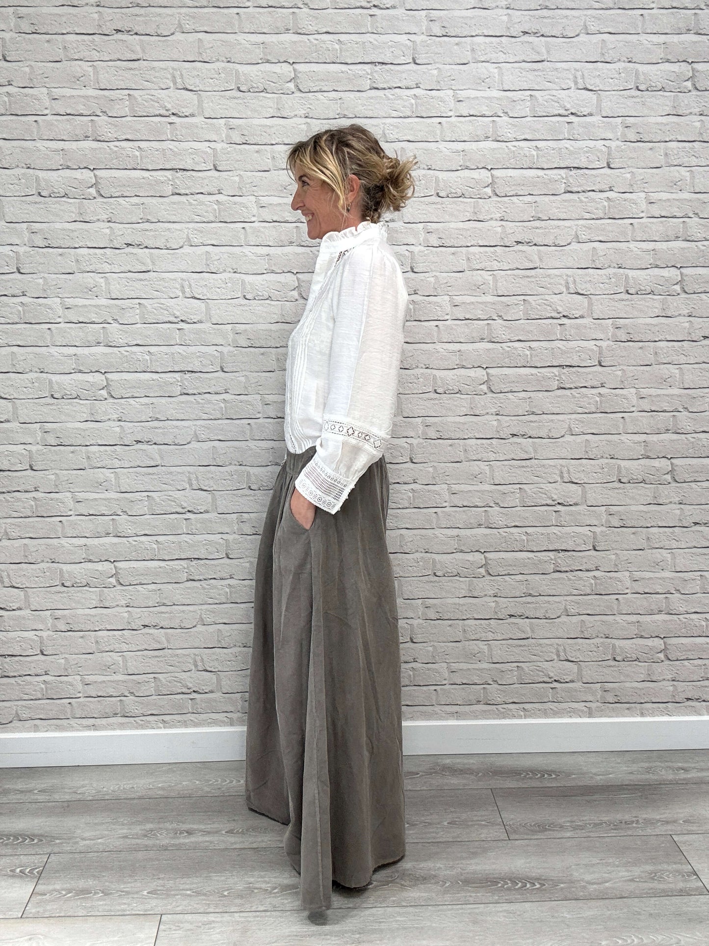 Soho Cord Palazzos | Mocha