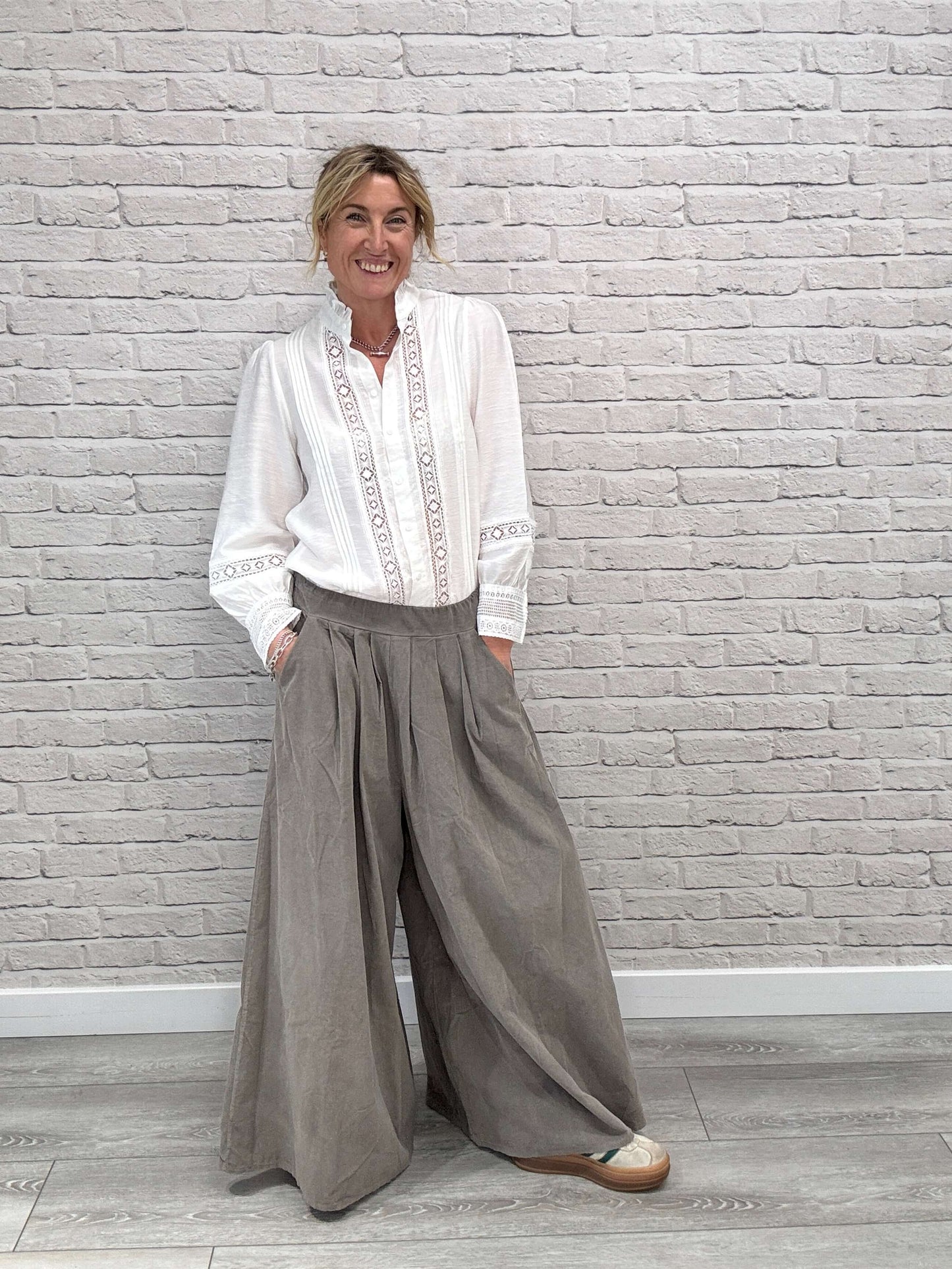 Soho Cord Palazzos | Mocha