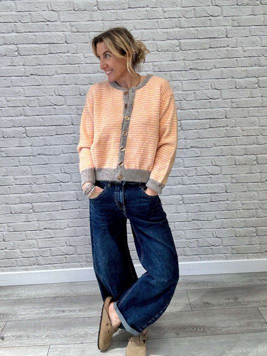 Bubblegum Cardigan | Pink & Yellow