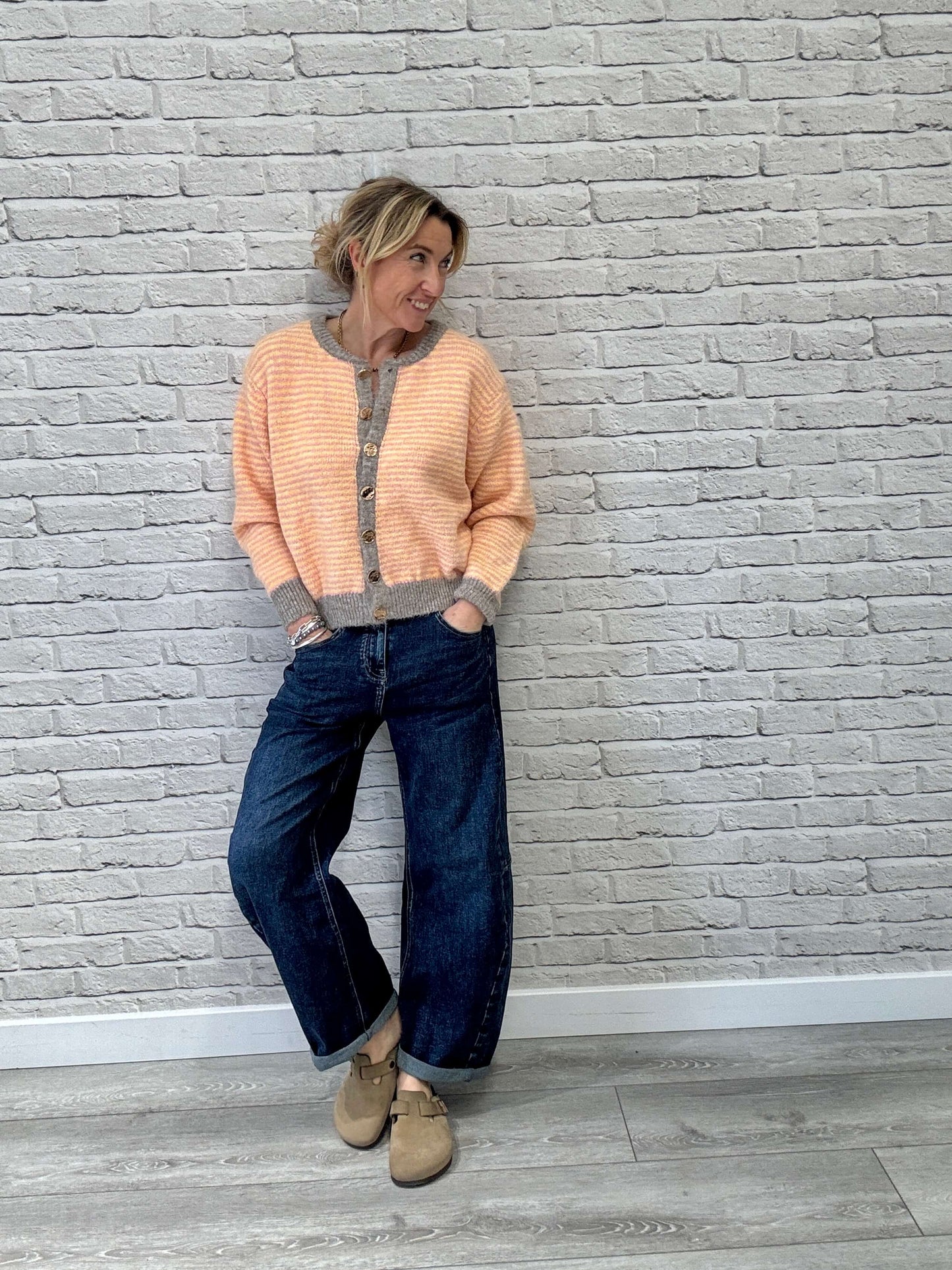 Bubblegum Cardigan | Pink & Yellow