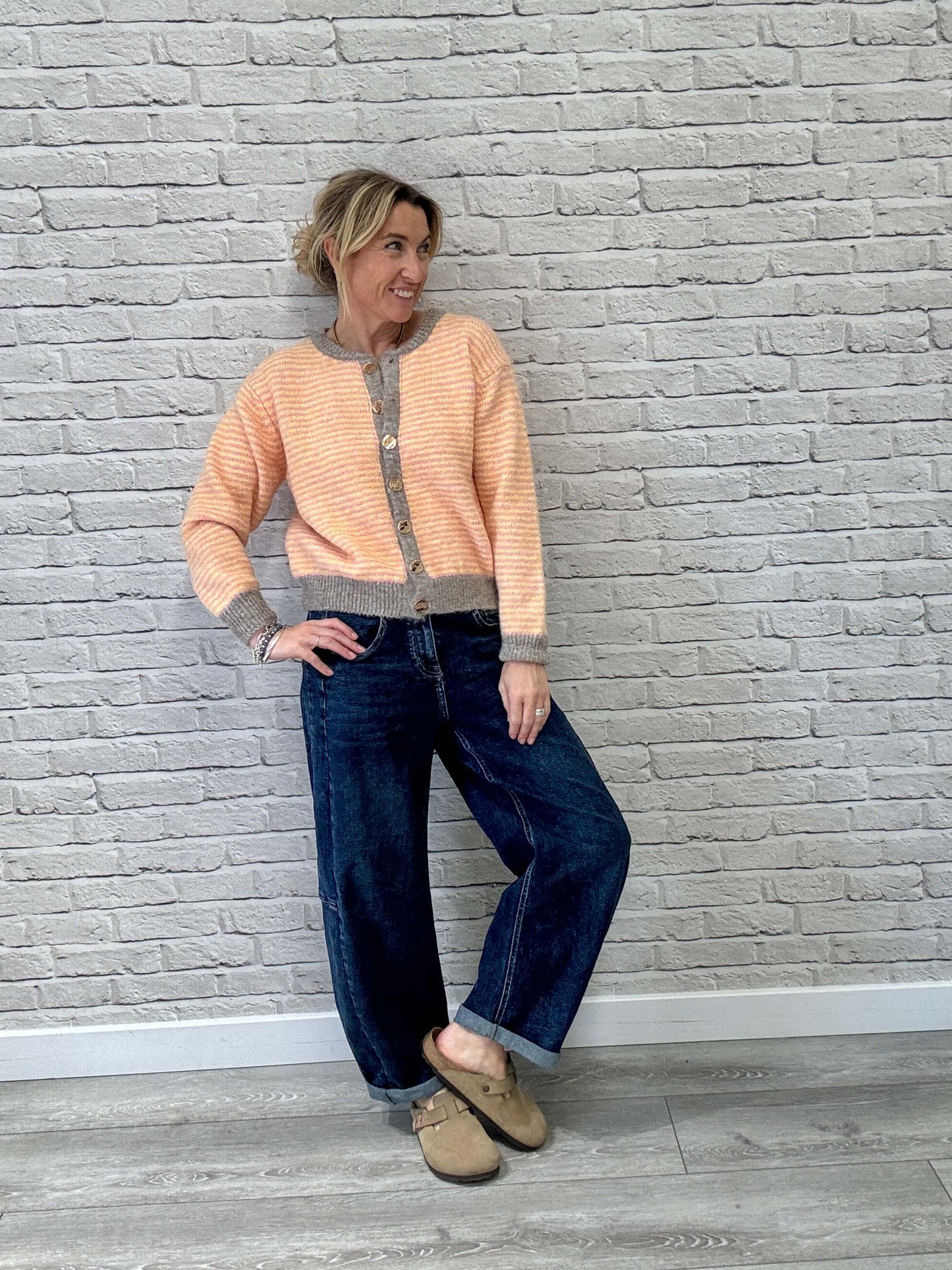 Bubblegum Cardigan | Pink & Yellow