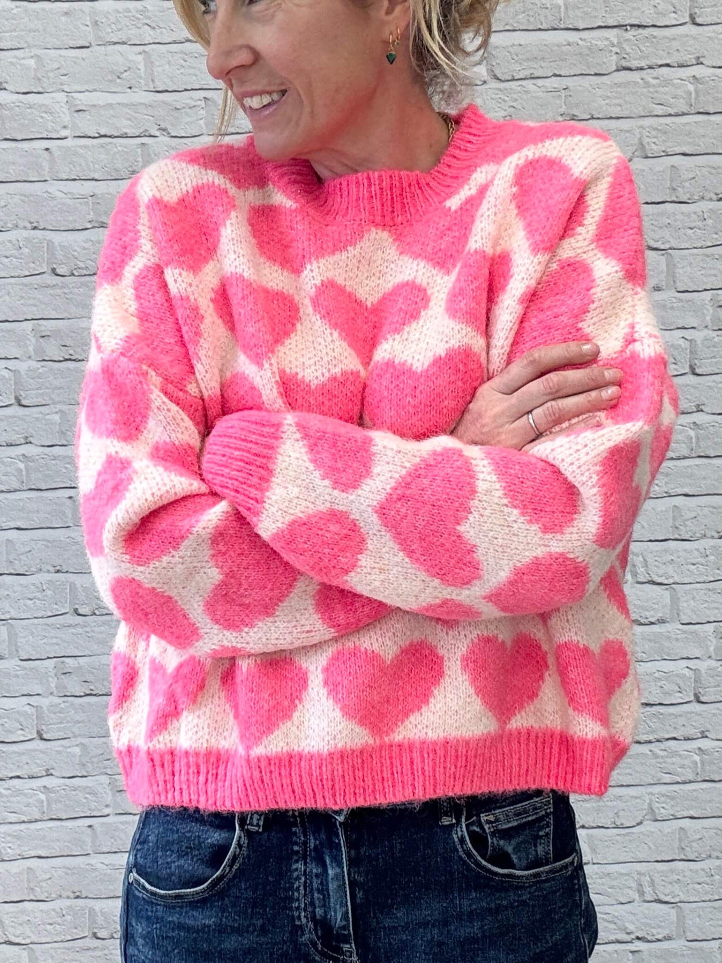 Heart Jumper | Neon Pink